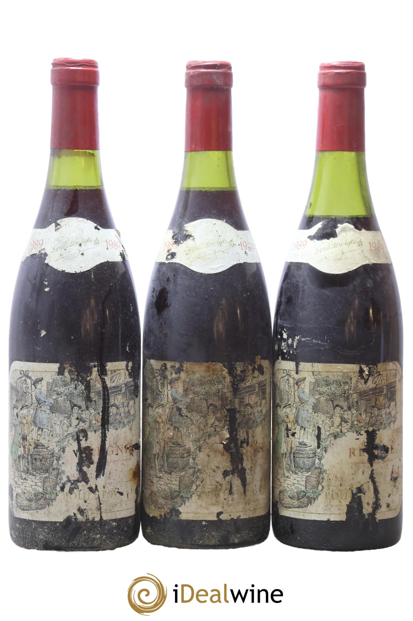 Bourgogne Régnier Poulet Père Et Fils 1989 - Posten von 3 Flaschen - 0