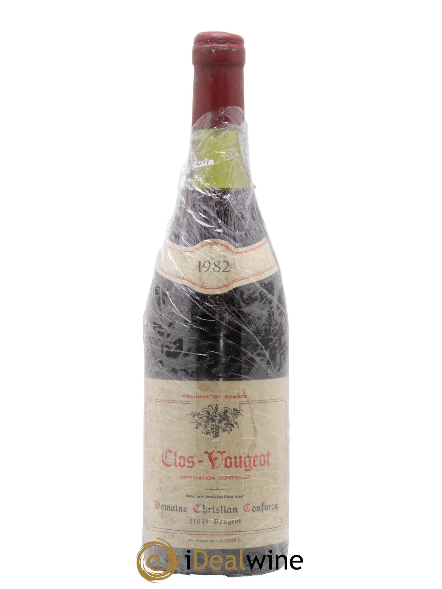Clos de Vougeot Grand Cru Christian Confuron 1982 - Lot de 1 bouteille - 0