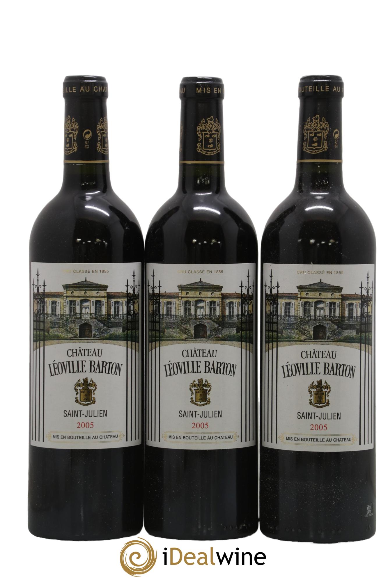Château Léoville Barton 2ème Grand Cru Classé 2005 - Lot of 3 bottles - 0