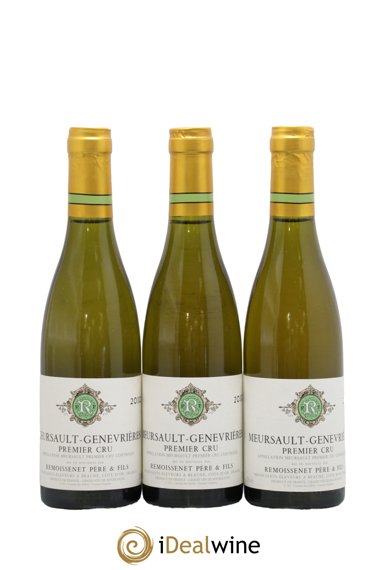 Meursault 1er Cru Genevrières Remoissenet Père et Fils 2010 - Lot de 3 demi bouteilles - 0