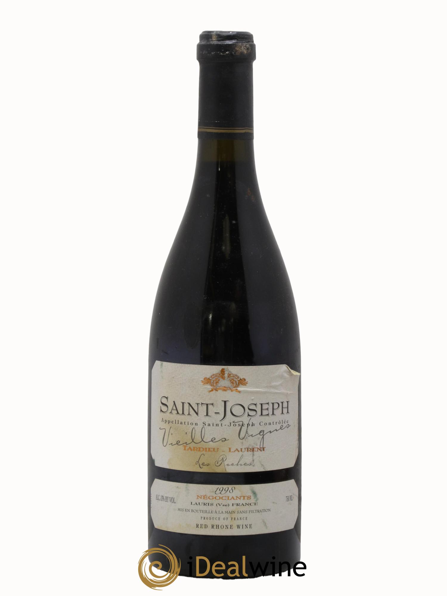 Saint-Joseph Vieilles Vignes Les Roches Laurent Tardieu 1998 - Lot de 1 bouteille - 0