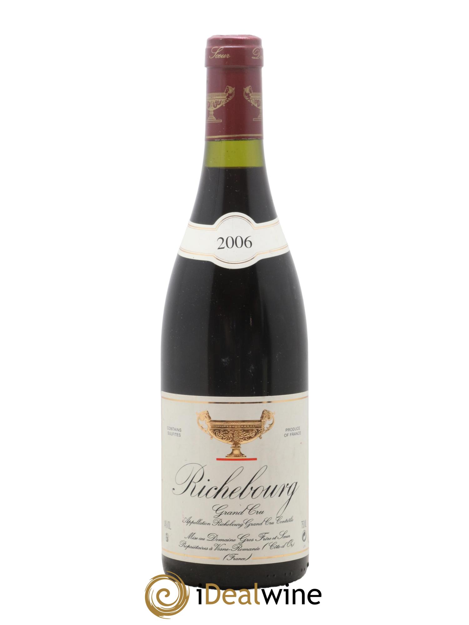 Richebourg Grand Cru Gros Frère & Soeur 2006 - Lot de 1 bouteille - 0