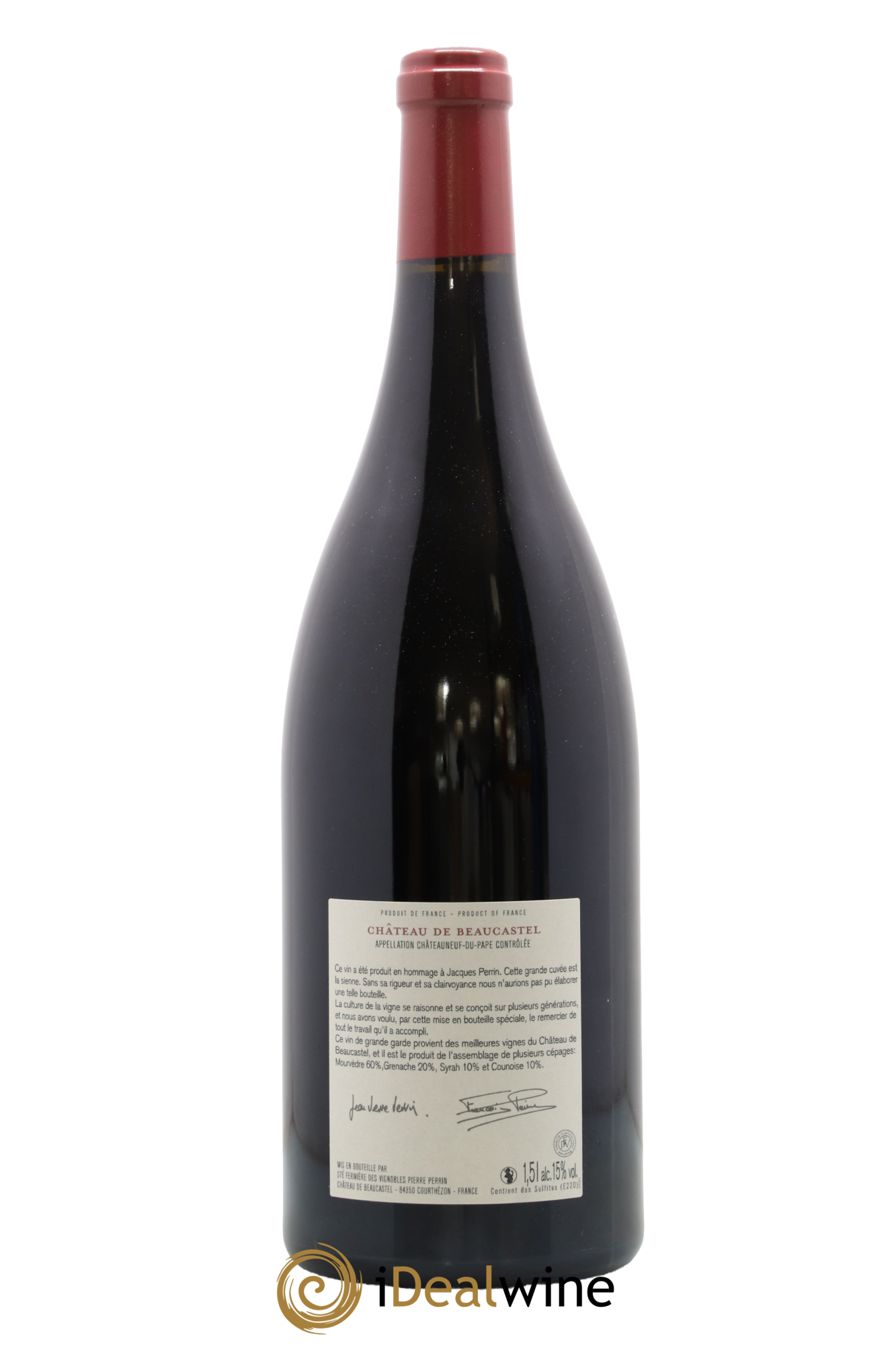 Châteauneuf-du-Pape Château de Beaucastel Hommage à Jacques Perrin Famille Perrin 2010 - Lot de 1 magnum - 1