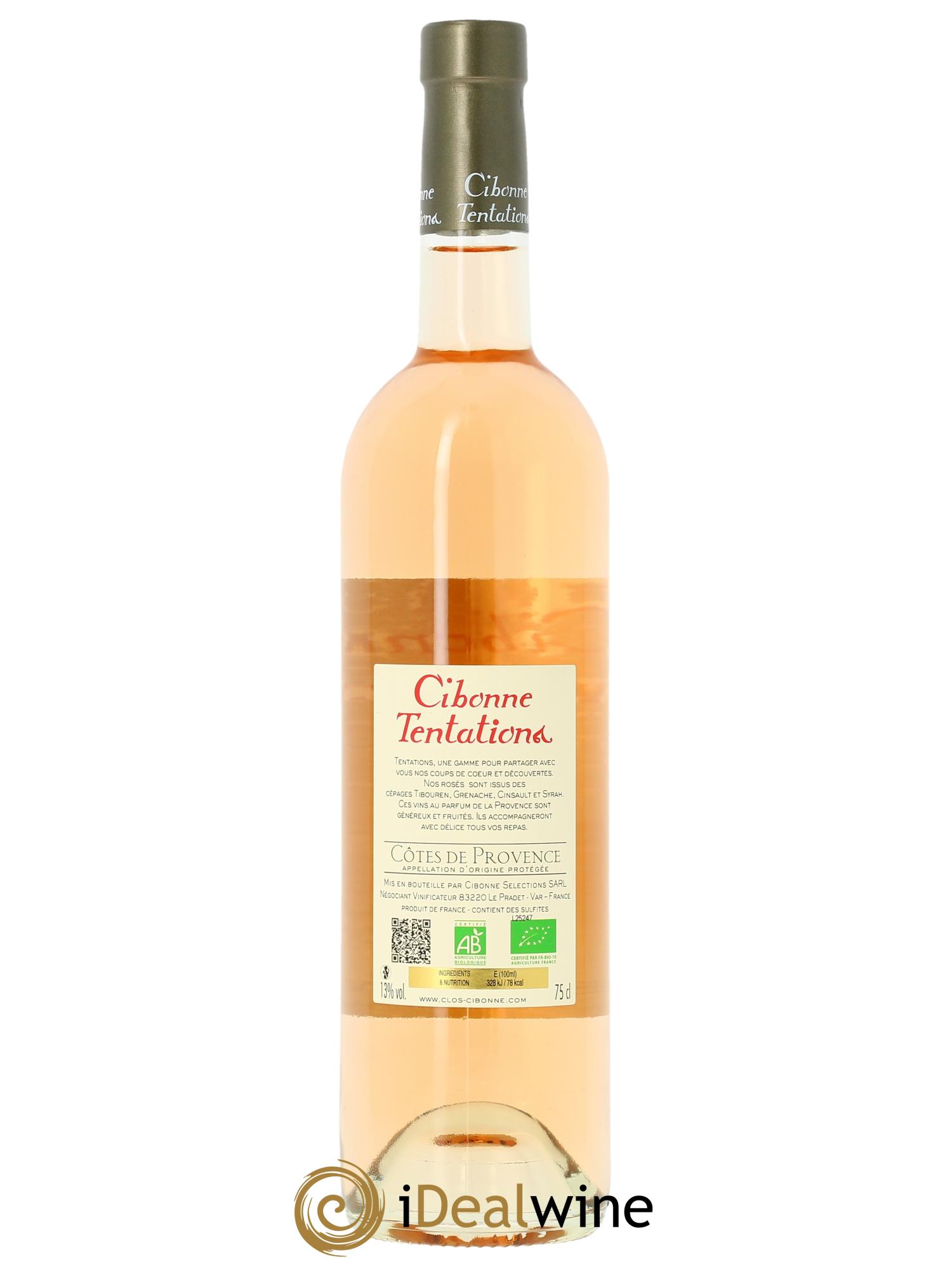 Côtes de Provence Clos Cibonne Tentations 2024 - Lot de 1 bouteille - 1
