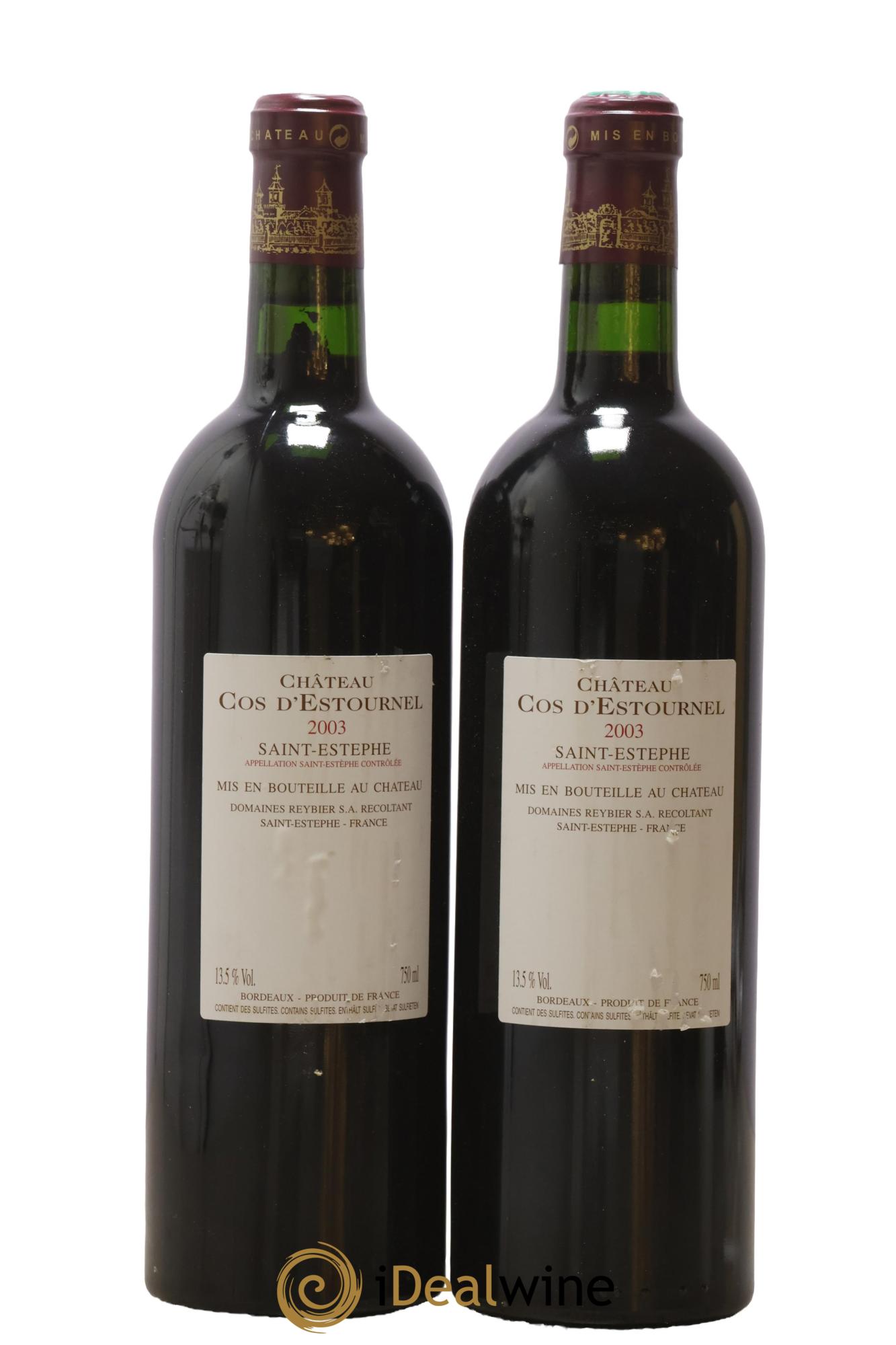 Cos d'Estournel 2ème Grand Cru Classé 2003 - Lotto di 2 bottiglie - 1