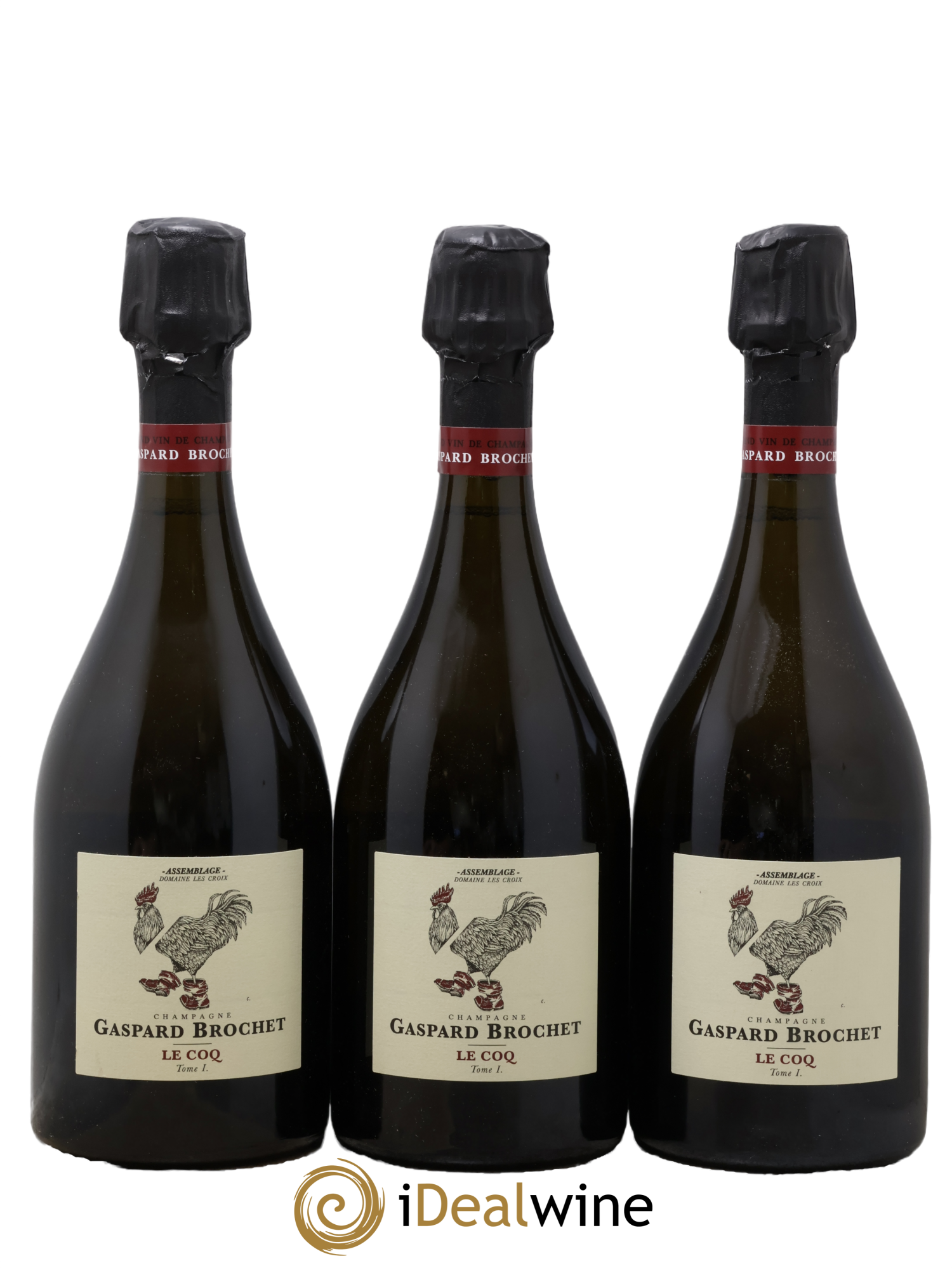 Champagne Le Coq Tome I Mason Gaspard Brochet - Lot de 3 bouteilles - 0