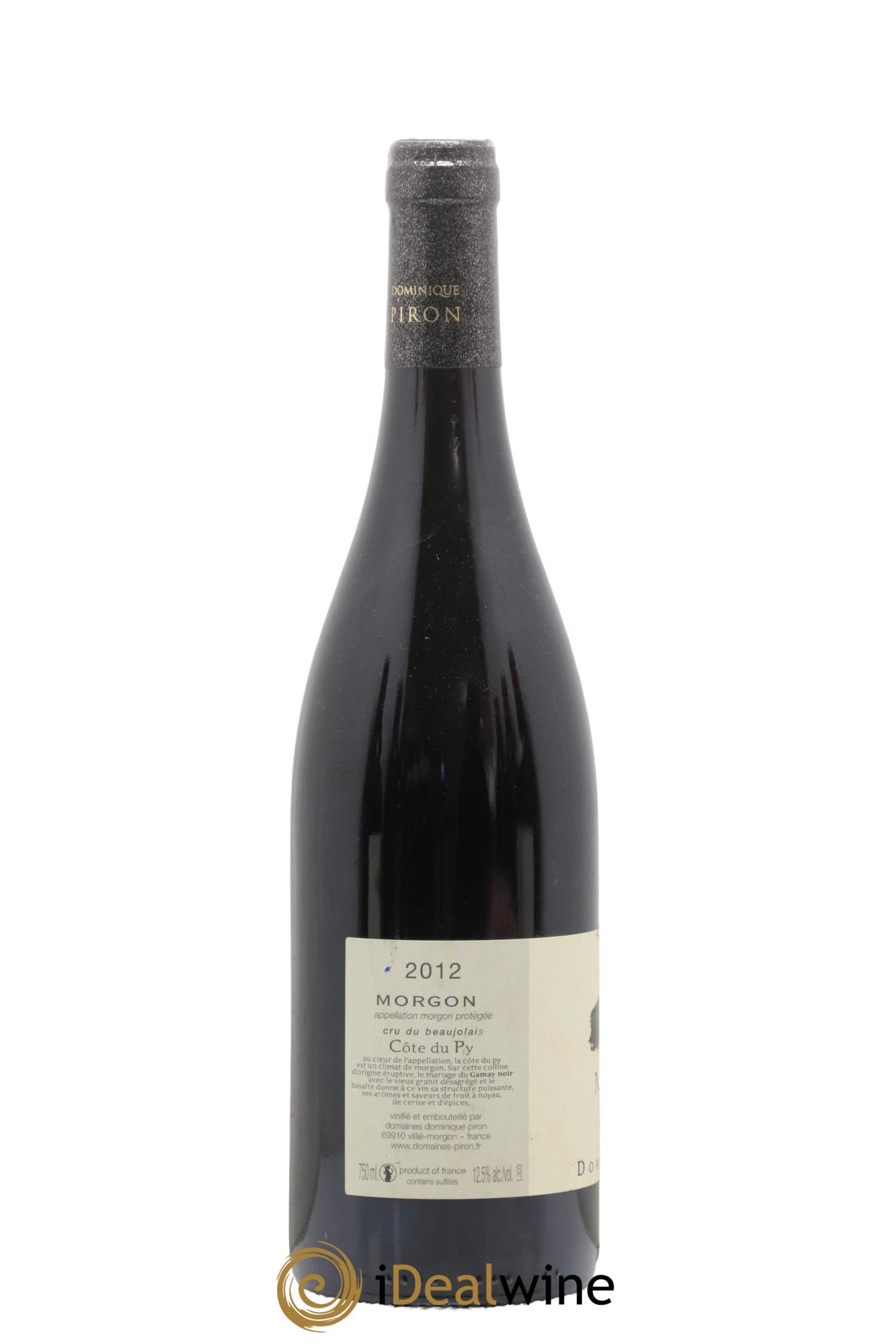 Morgon Côte du Py Dominique Piron (Domaine) 2012 - Lot of 1 bottle - 1