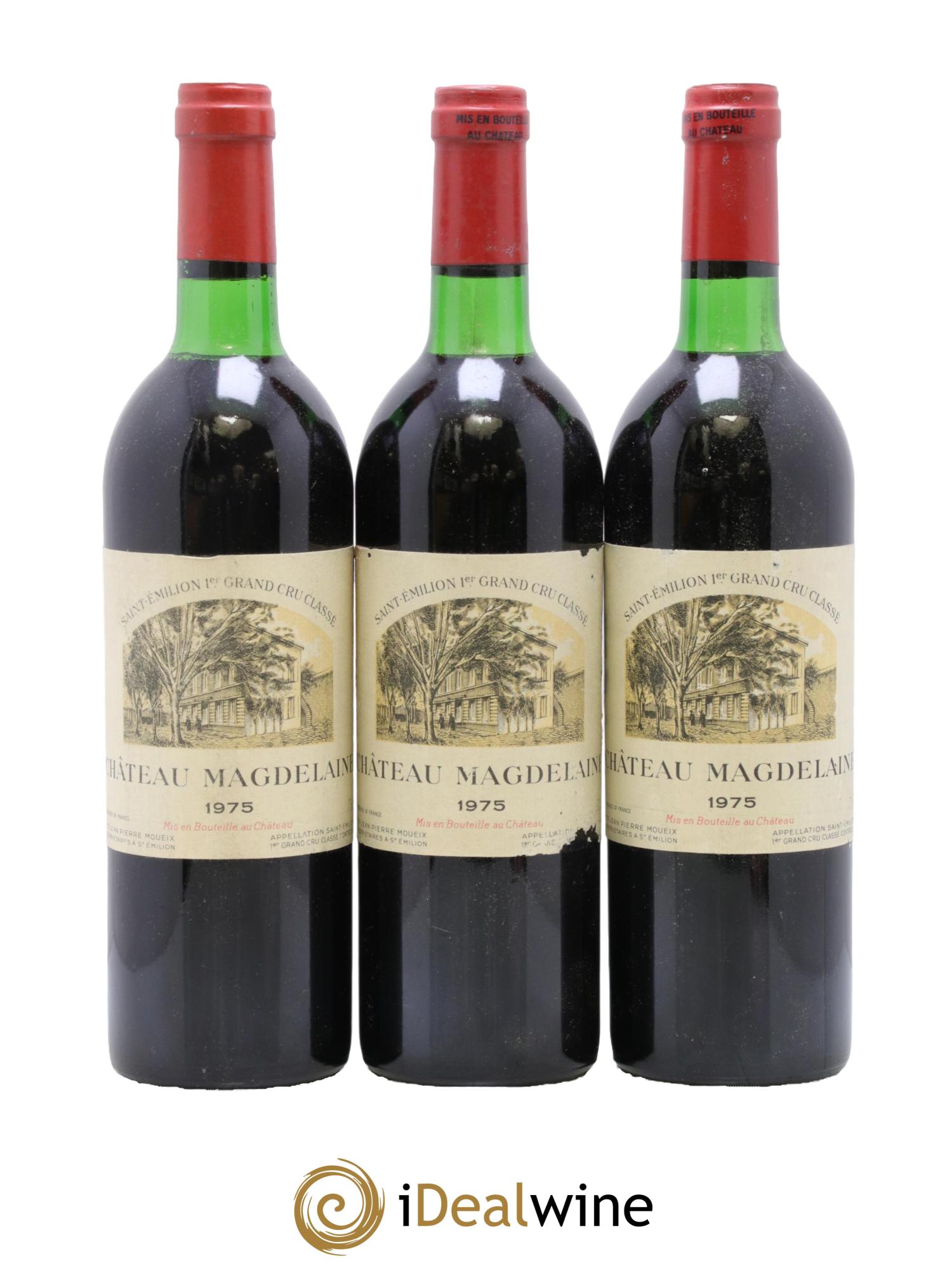 Château Magdelaine 1975 - Lot of 3 bottles - 0