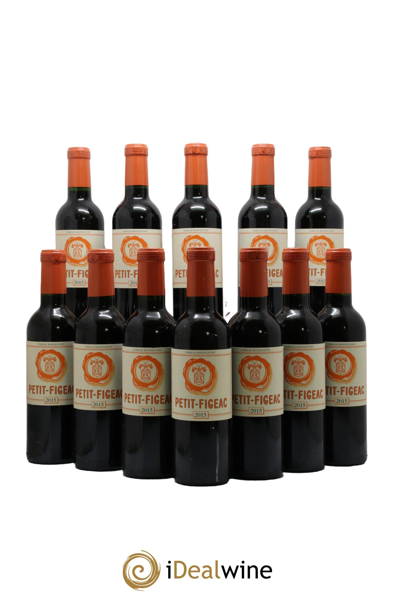 Petit Figeac 2015 - Lotto di 12 mezze bottiglie - 0