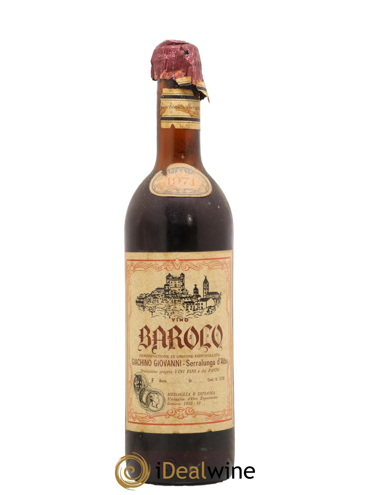 Barolo Giovanni Giacchino 1971 - Lot de 1 bouteille - 0
