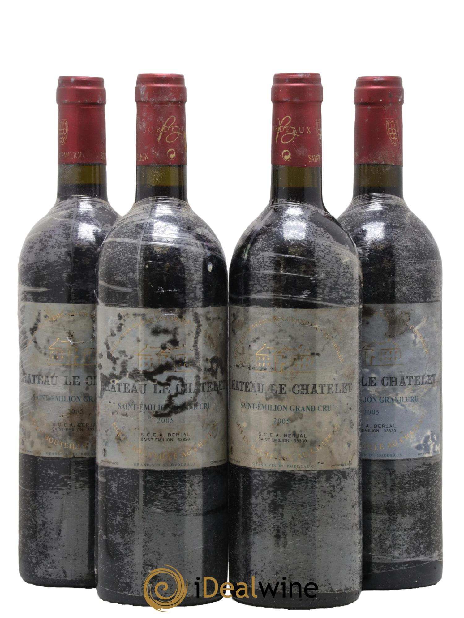 Saint-Émilion Grand Cru Château Le Chatelet 2005 - Lot de 4 bouteilles - 0