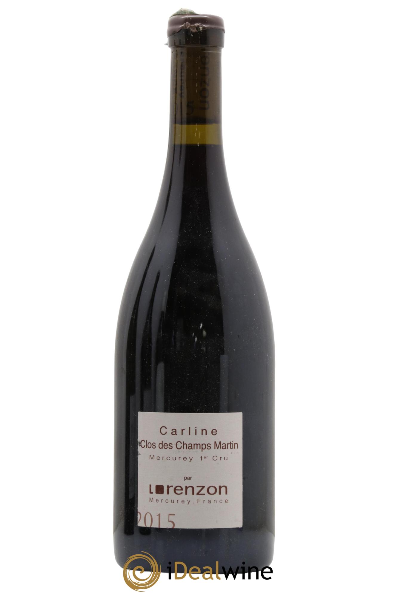 Mercurey 1er Cru Clos des Champs Martin - Carline Bruno Lorenzon 2015 - Lot de 1 bouteille - 0