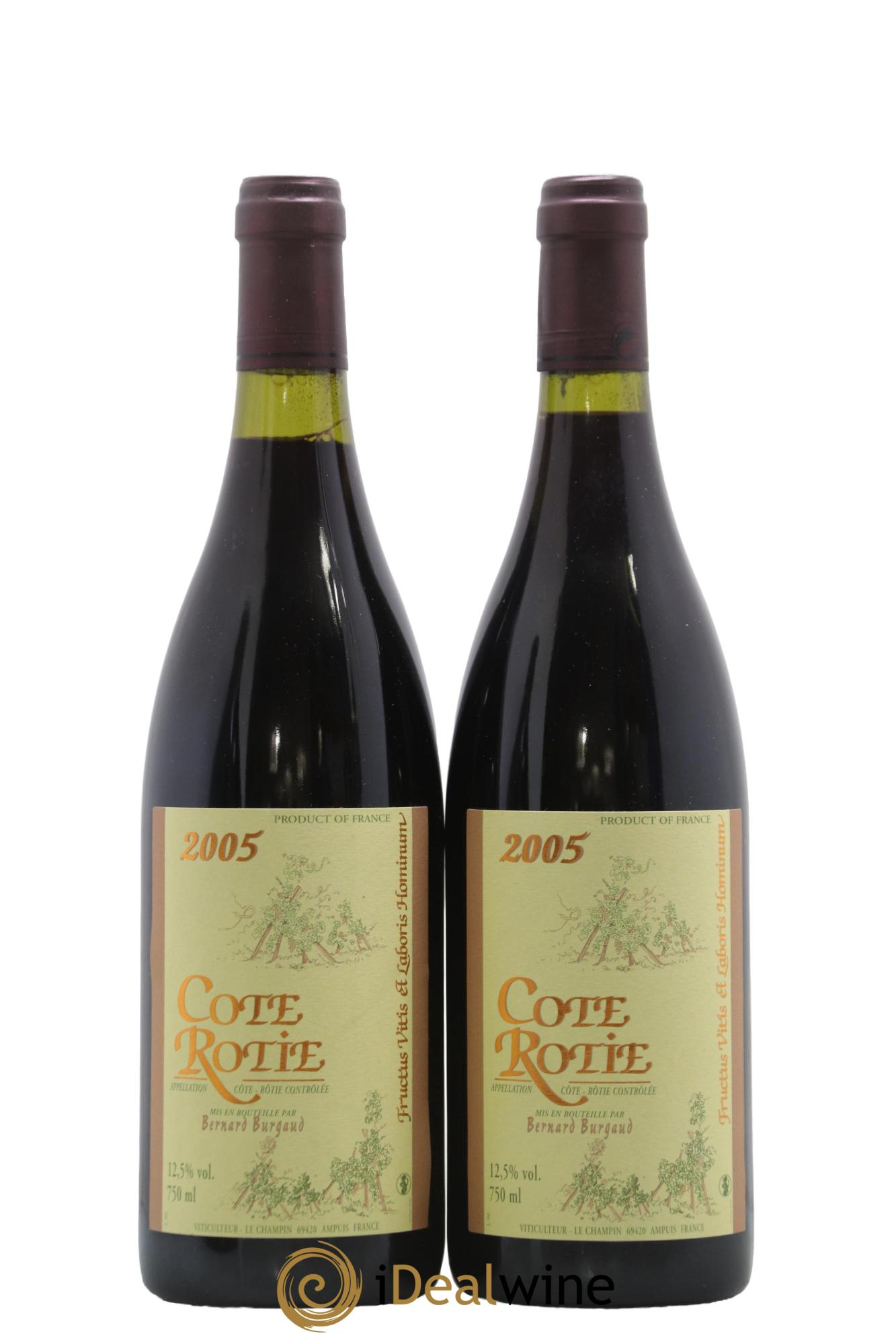 Côte-Rôtie Bernard Burgaud 2005 - Posten von 2 Flaschen - 0
