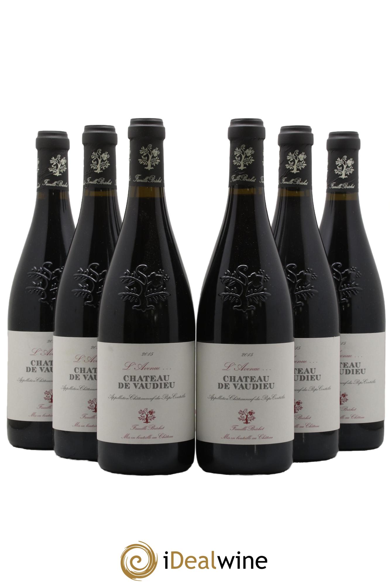 Châteauneuf-du-Pape L'Avenue Château De Vaudieu 2015 - Lot of 6 bottles - 0