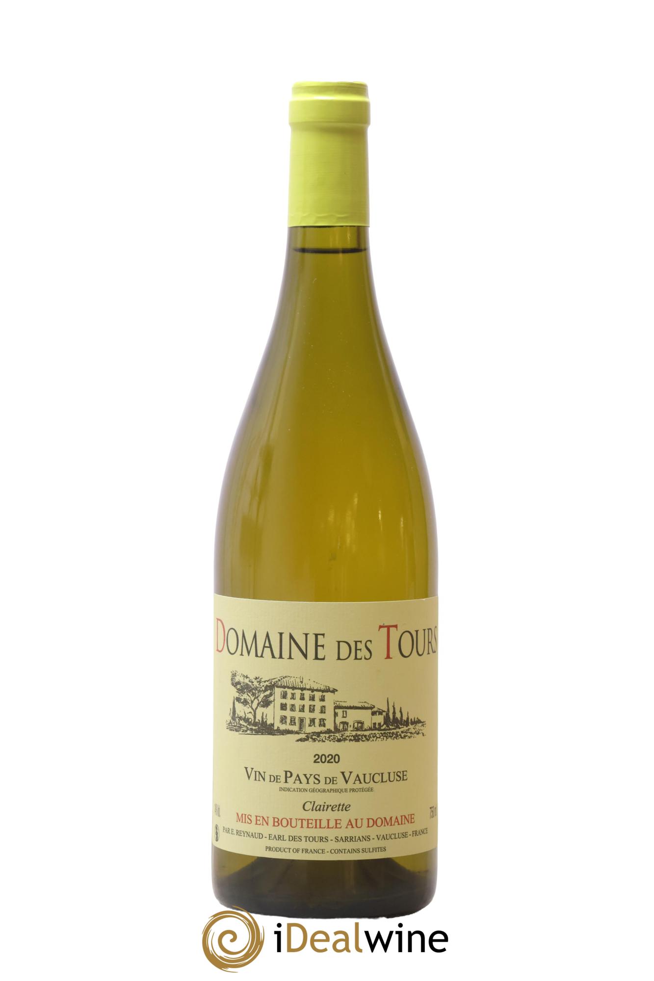 IGP Vaucluse (Vin de Pays de Vaucluse) Domaine des Tours Clairette Emmanuel Reynaud 2020 - Lot of 1 bottle - 0