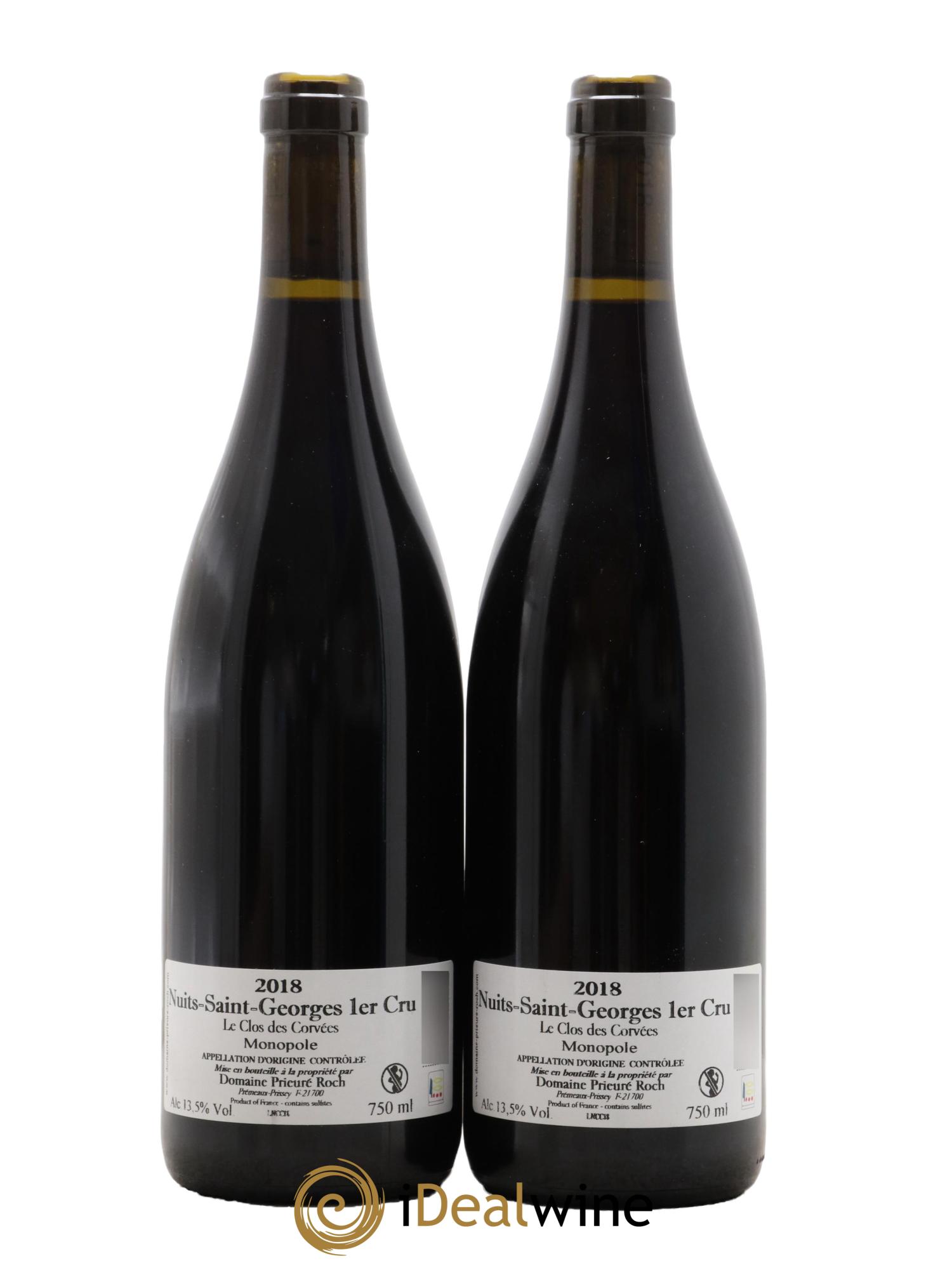 Nuits-Saint-Georges 1er Cru Le Clos des Corvées Prieuré Roch 2018 - Lot de 2 bouteilles - 1