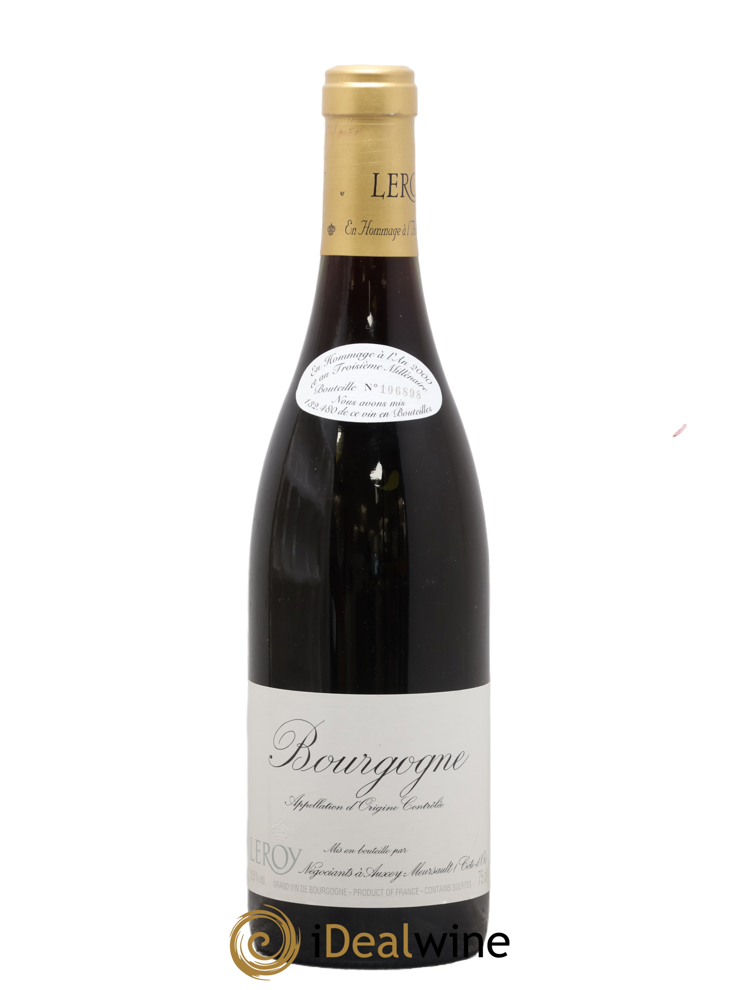 Bourgogne Edition speciale hommage an 2000 et au 3ème millénaire Leroy SA 2000 - Lot de 1 bouteille - 0