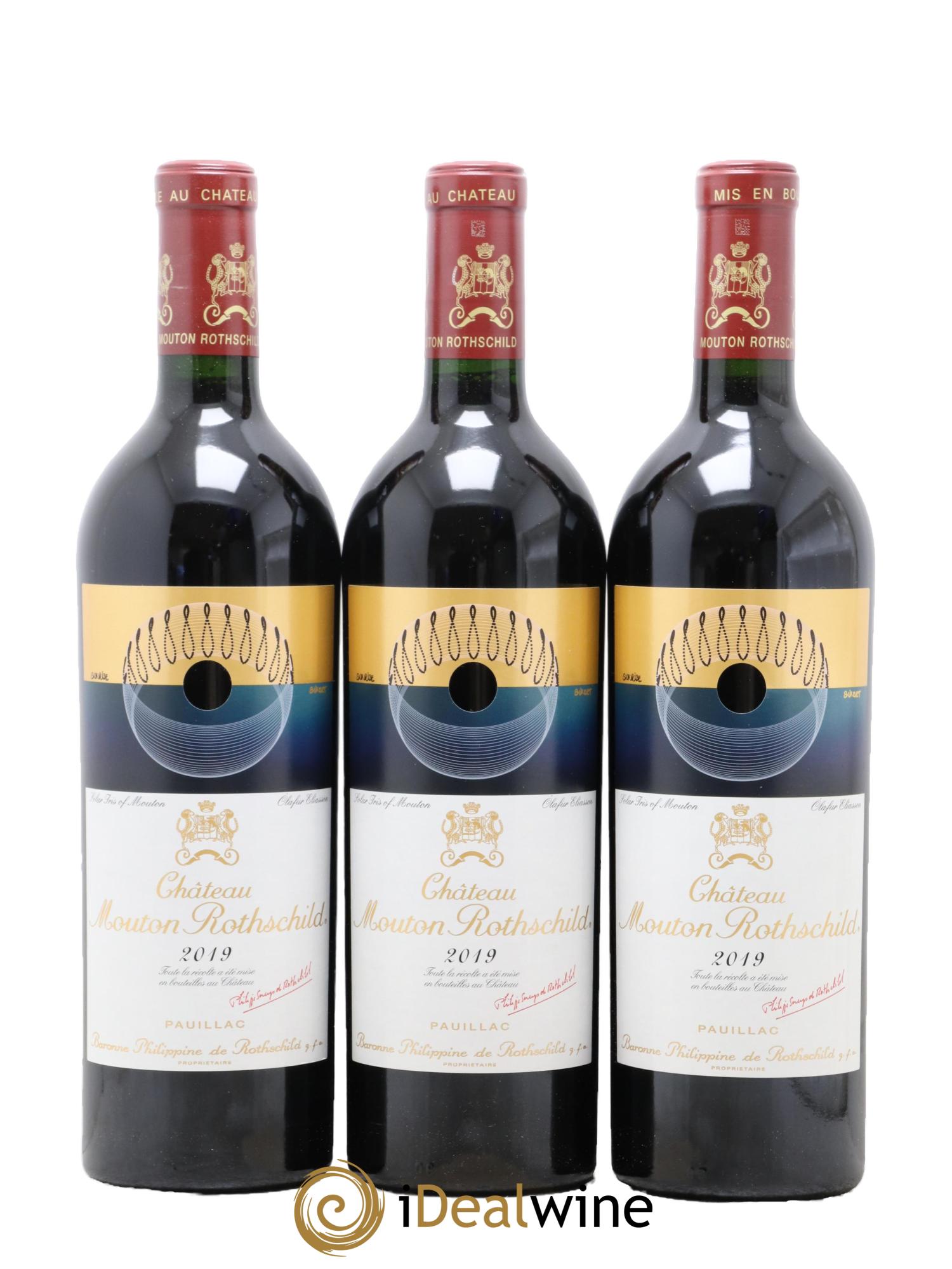 Château Mouton Rothschild 1er Grand Cru Classé 2019 - Lot of 3 bottles - 0