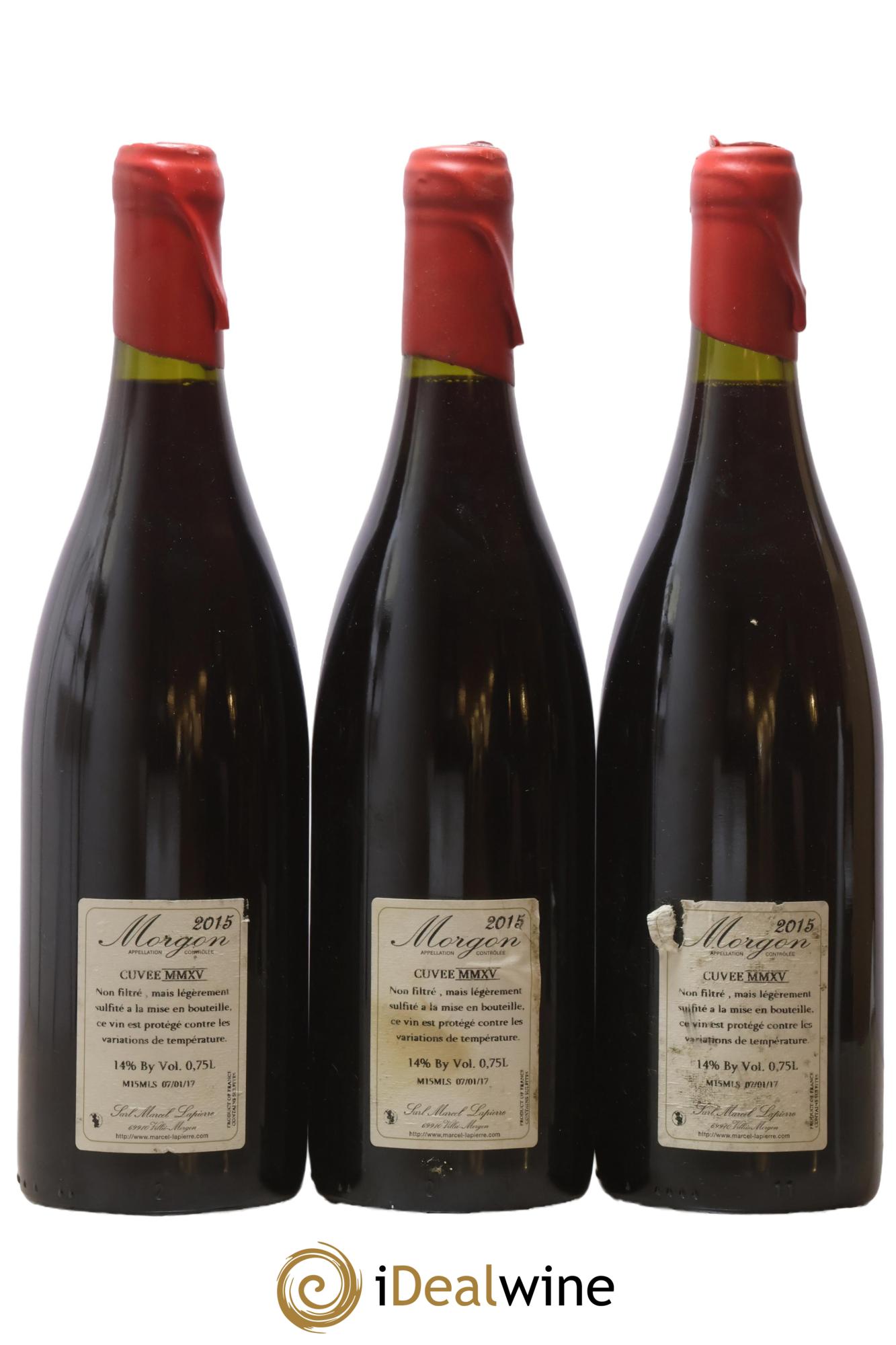 Morgon Cuvée Marcel Lapierre Marcel Lapierre (Domaine)  2015 - Lot de 3 bouteilles - 1