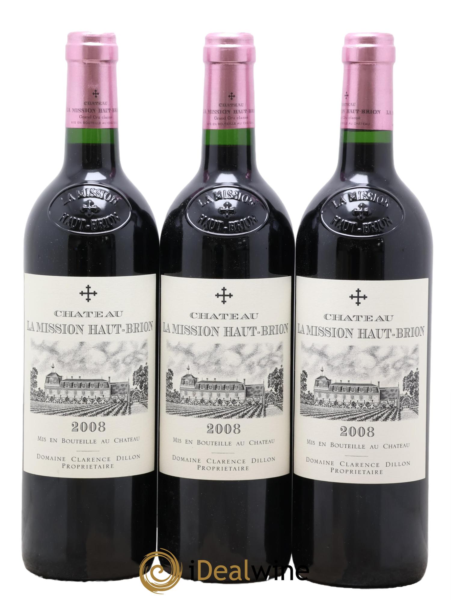 Château la Mission Haut-Brion Cru Classé de Graves 2008 - Lot of 3 bottles - 0