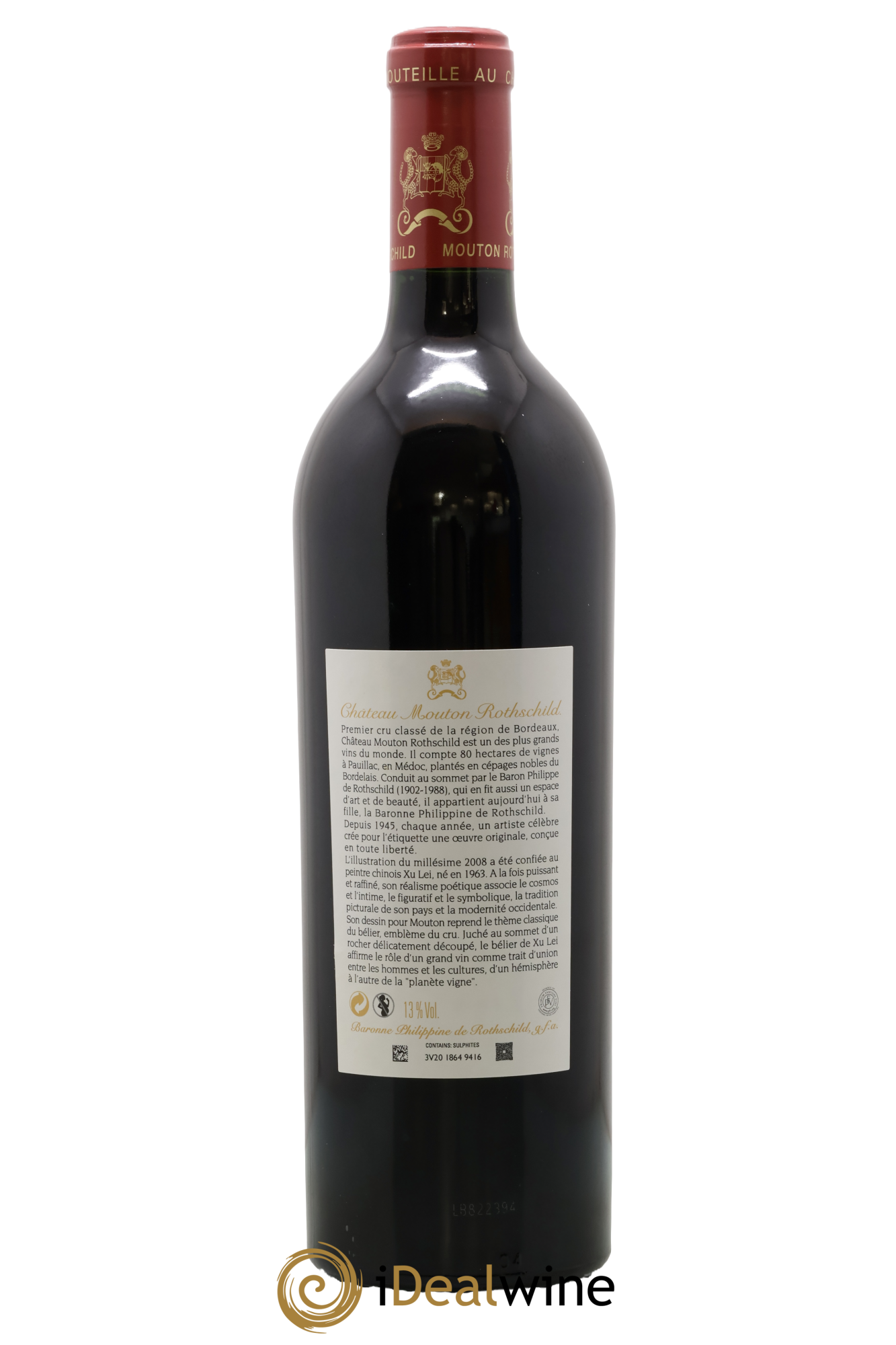 Château Mouton Rothschild 1er Grand Cru Classé 2008 - Lot de 1 bouteille - 1