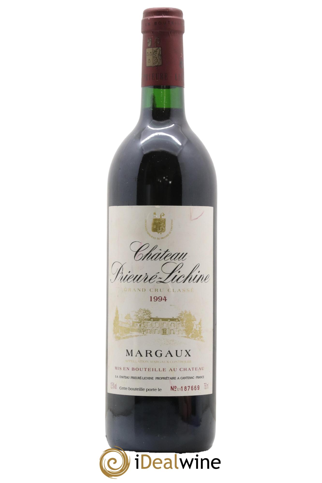 Château Prieuré Lichine 4ème Grand Cru Classé 1994 - Lot de 1 bouteille - 0