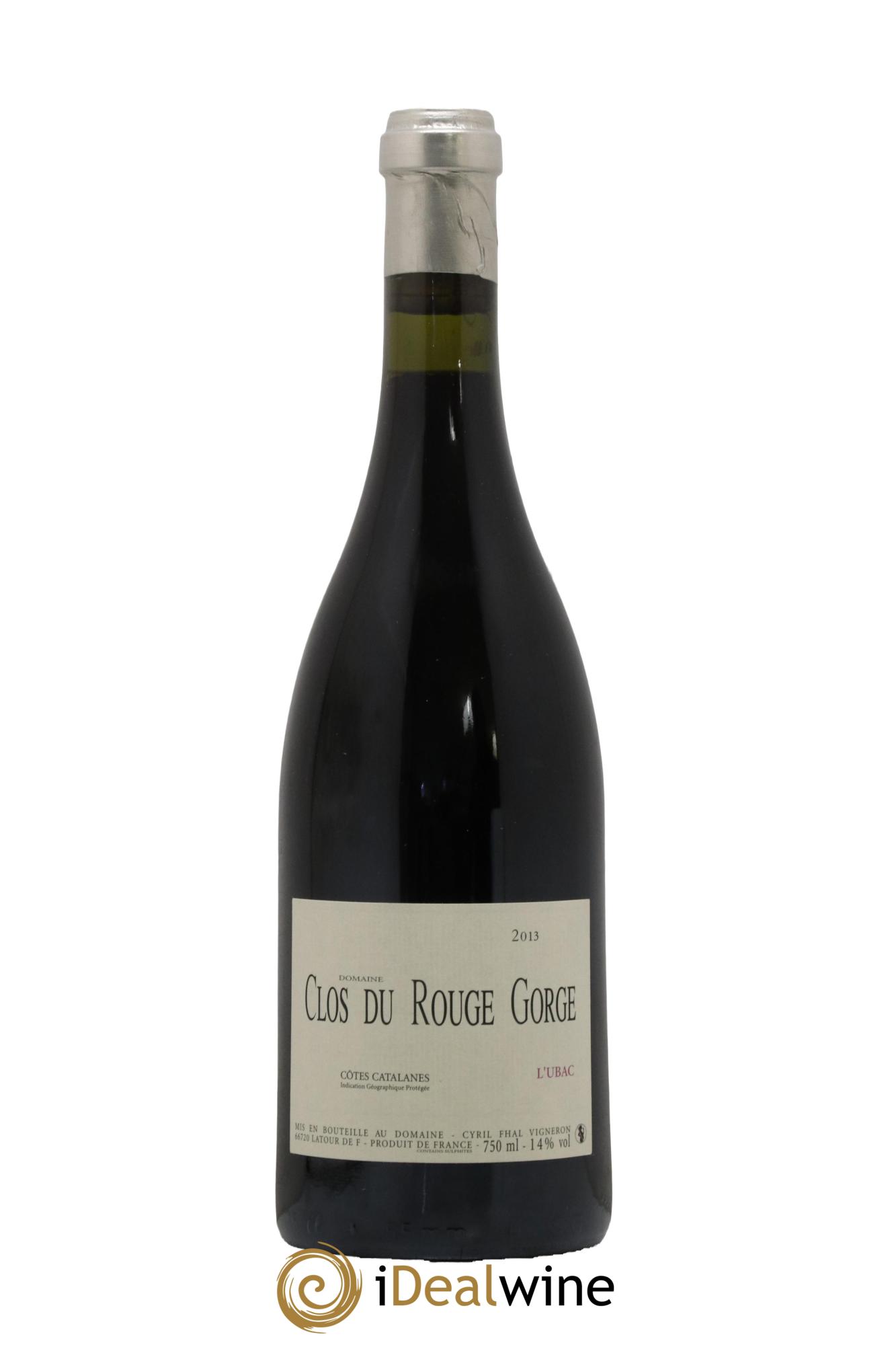 Côtes Catalanes Clos du Rouge Gorge L'Ubac Cyril Fhal 2013 - Posten von 1 Flasche - 0