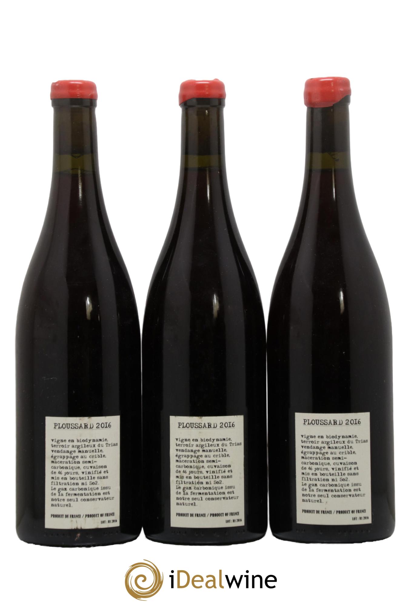 Arbois  Ploussard Adeline Houillon & Renaud Bruyère 2016 - Lotto di 3 bottiglie - 1