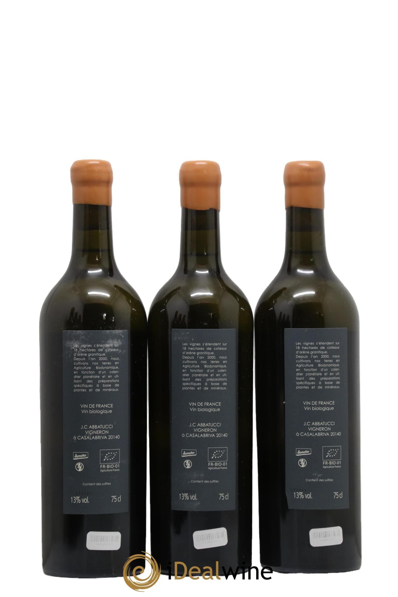 Vin de France Général de la Révolution Comte Abbatucci (Domaine) 2016 - Lot de 3 bouteilles - 1