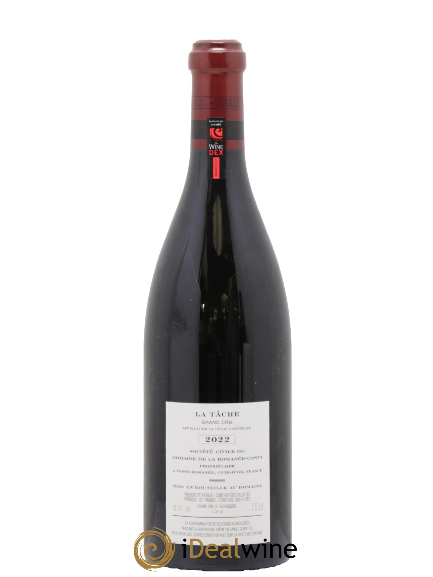 La Tâche Grand Cru Domaine de la Romanée-Conti 2022 - Lot de 1 bouteille - 1