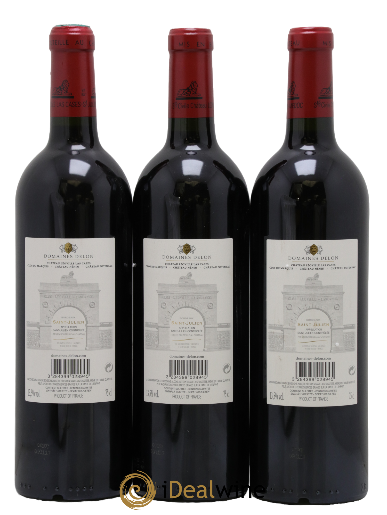 Château Léoville Las Cases 2ème Grand Cru Classé 2015 - Lot of 3 bottles - 1