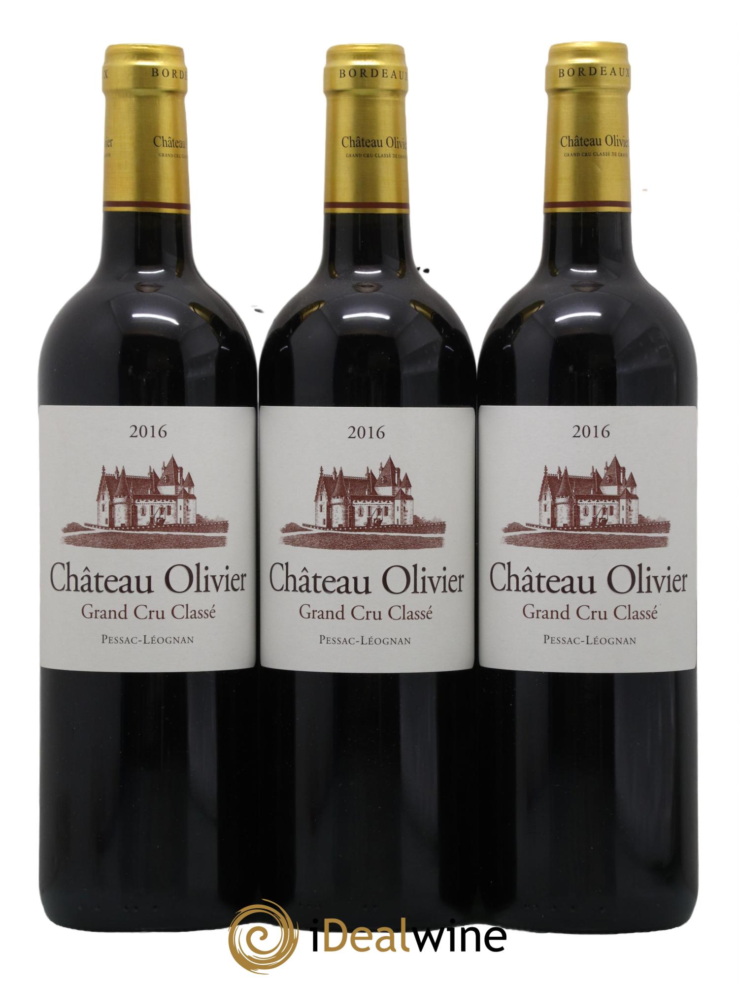 Château Olivier Cru Classé de Graves 2016 - Lot de 3 bouteilles - 0