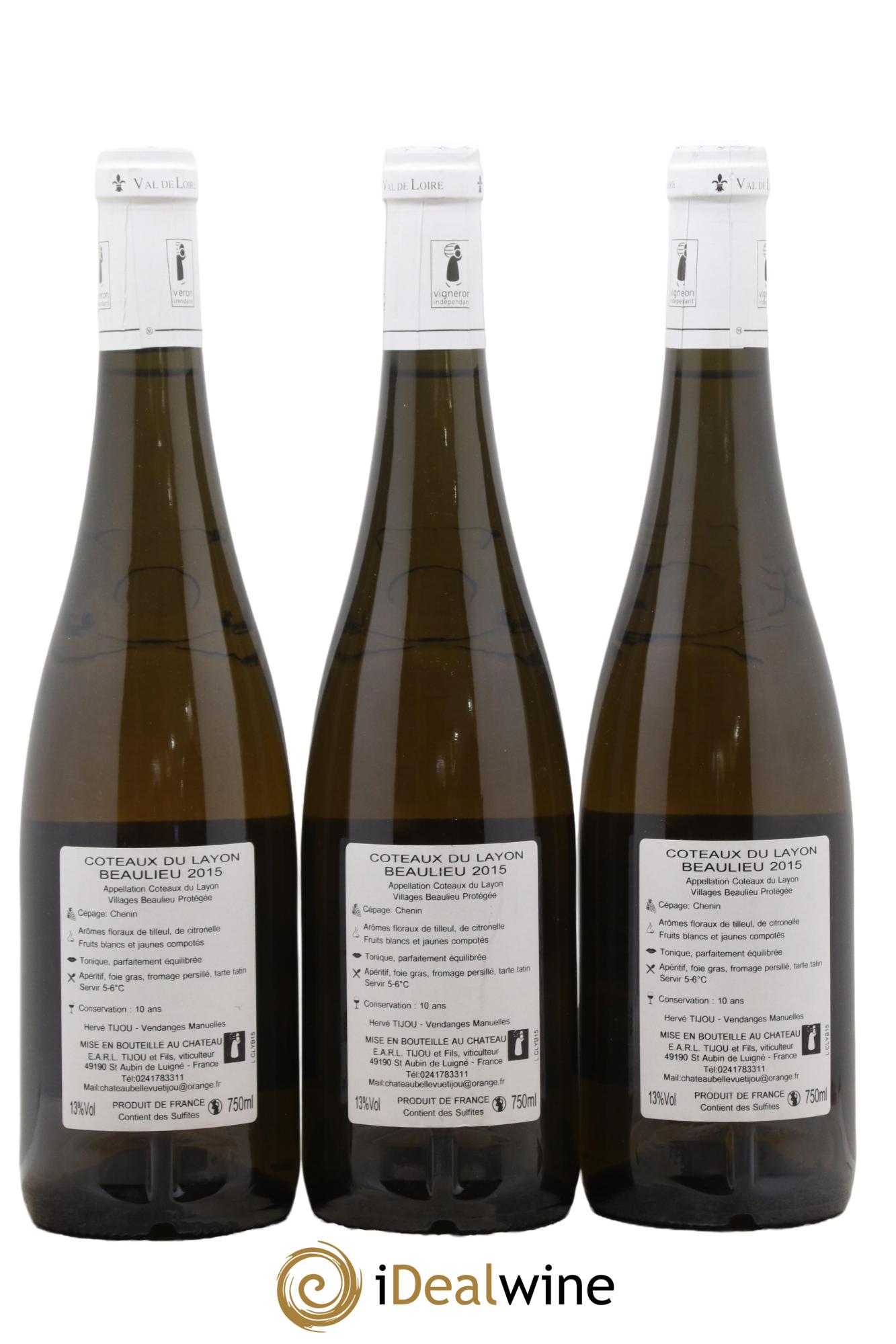 Coteaux du Layon Beaulieu Château Bellevue 2015 - Posten von 3 Flaschen - 1