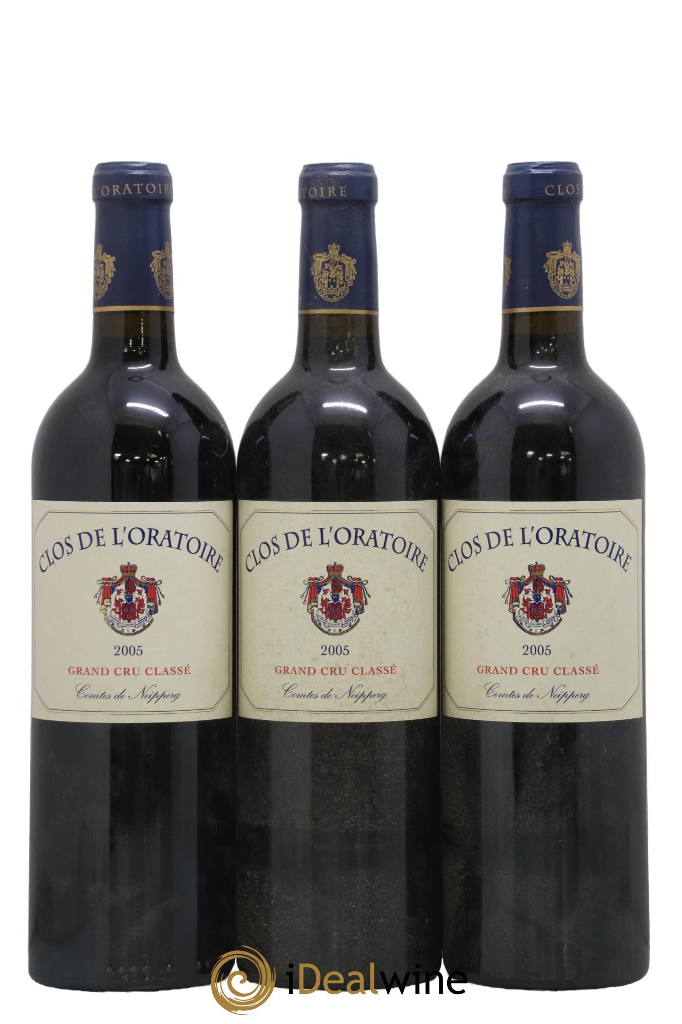Clos de l'Oratoire Grand Cru Classé 2005 - Lot de 3 bouteilles - 0