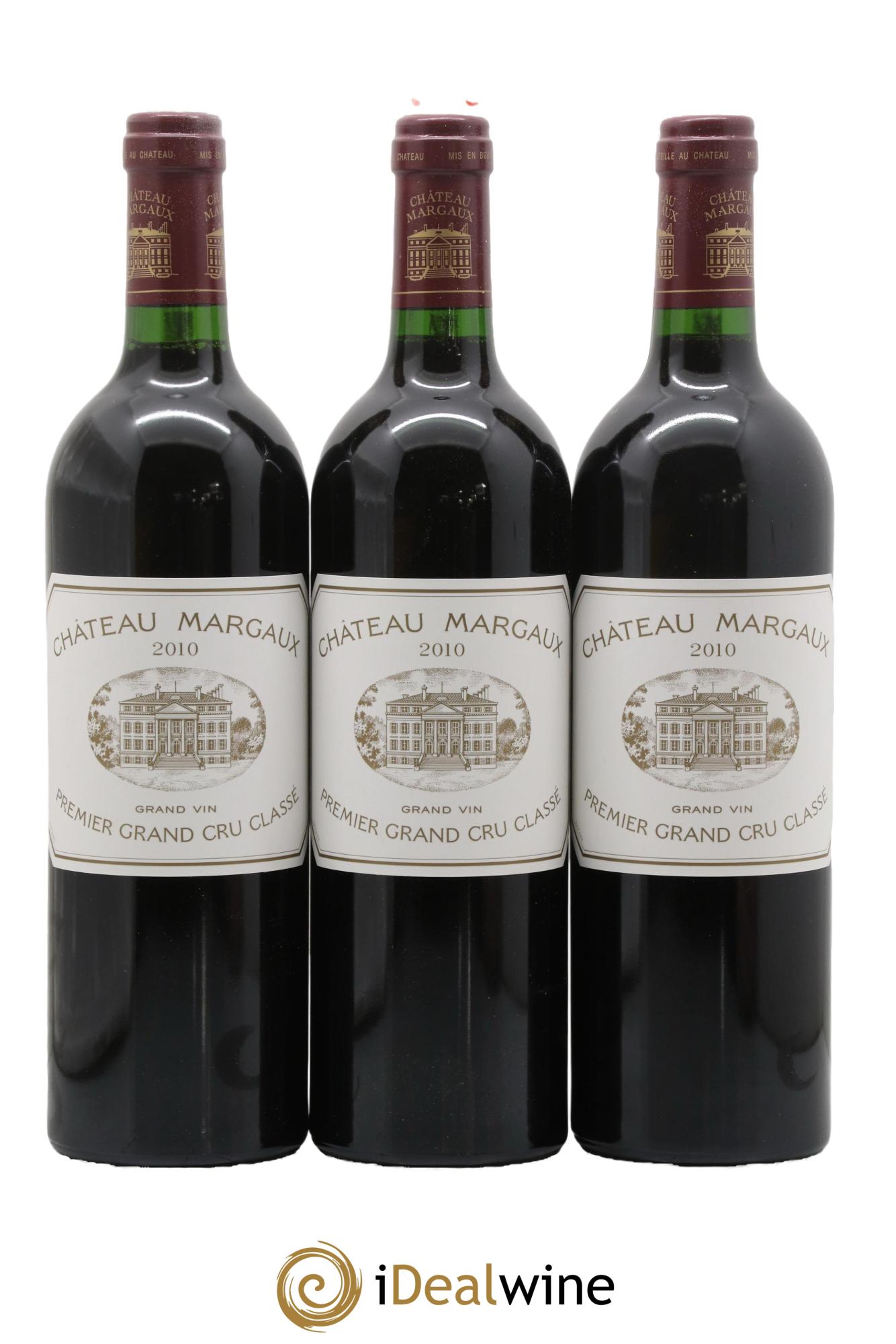 Château Margaux 1er Grand Cru Classé 2010 - Lot de 3 bouteilles - 0