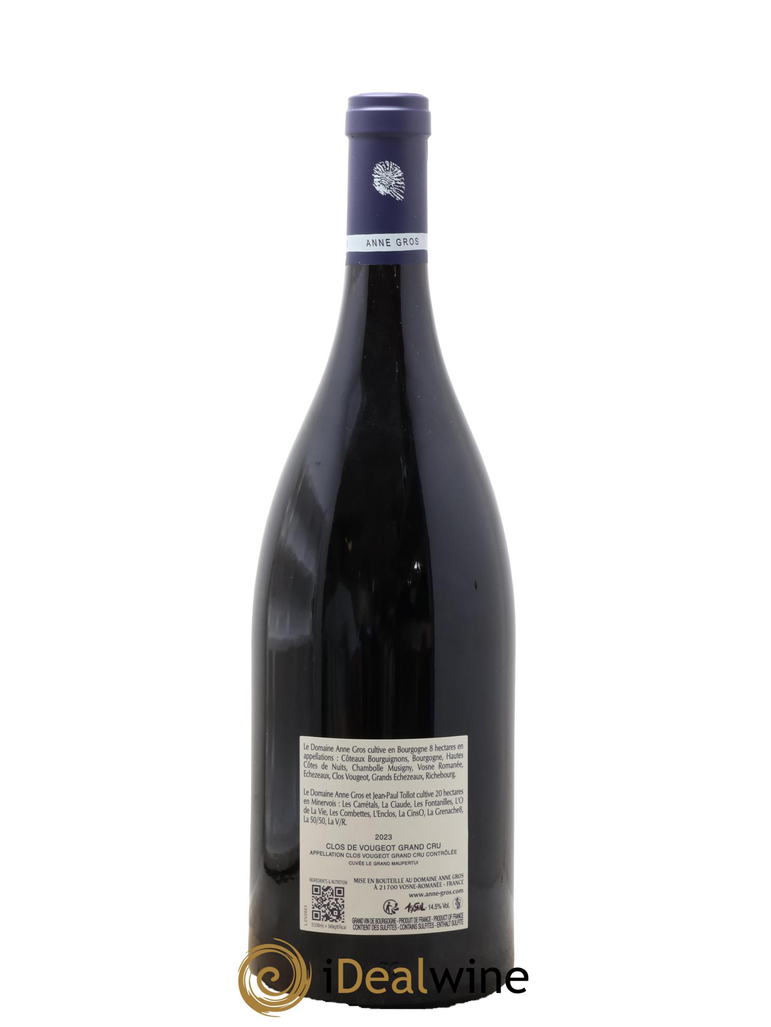 Clos de Vougeot Grand Cru Le Grand Maupertui Anne Gros 2023 - Lotto di 1 magnum - 1