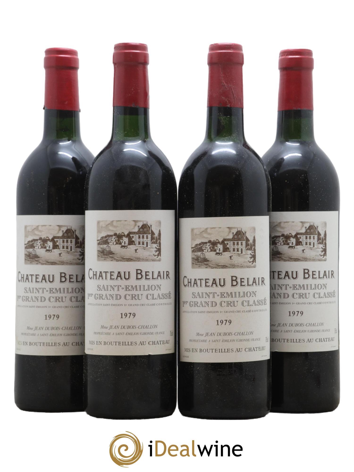 Château Belair (Belair-Monange) 1er Grand Cru Classé B 1979 - Lot of 4 bottles - 0