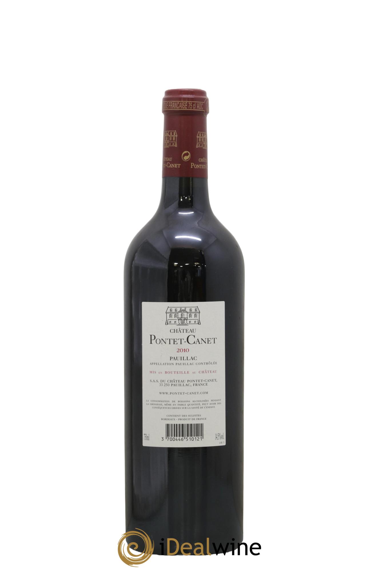 Château Pontet Canet 5ème Grand Cru Classé 2010 - Lot de 1 bouteille - 1