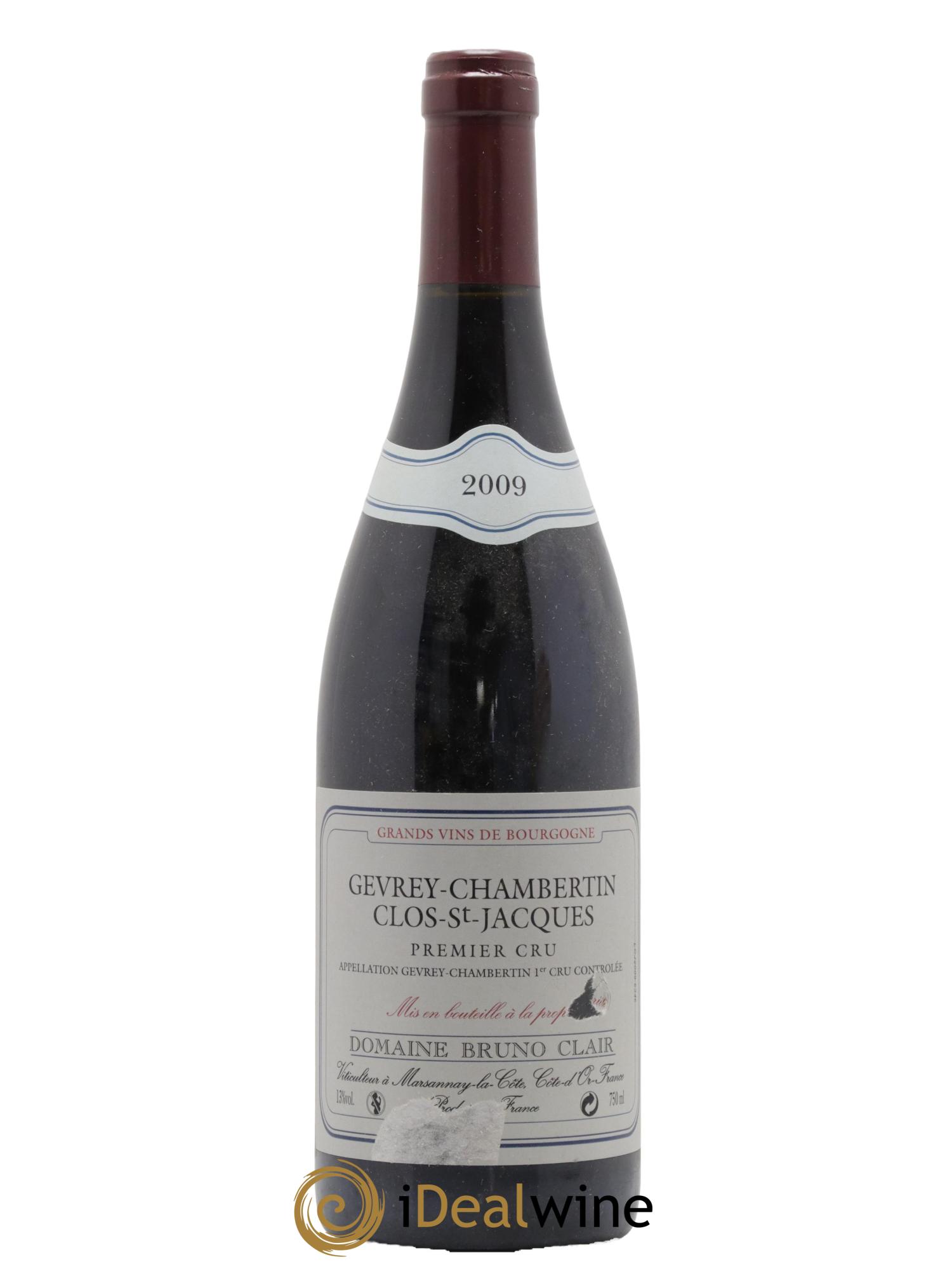 Gevrey-Chambertin 1er Cru Clos Saint-Jacques Bruno Clair (Domaine) 2009 - Lot de 1 bouteille - 0