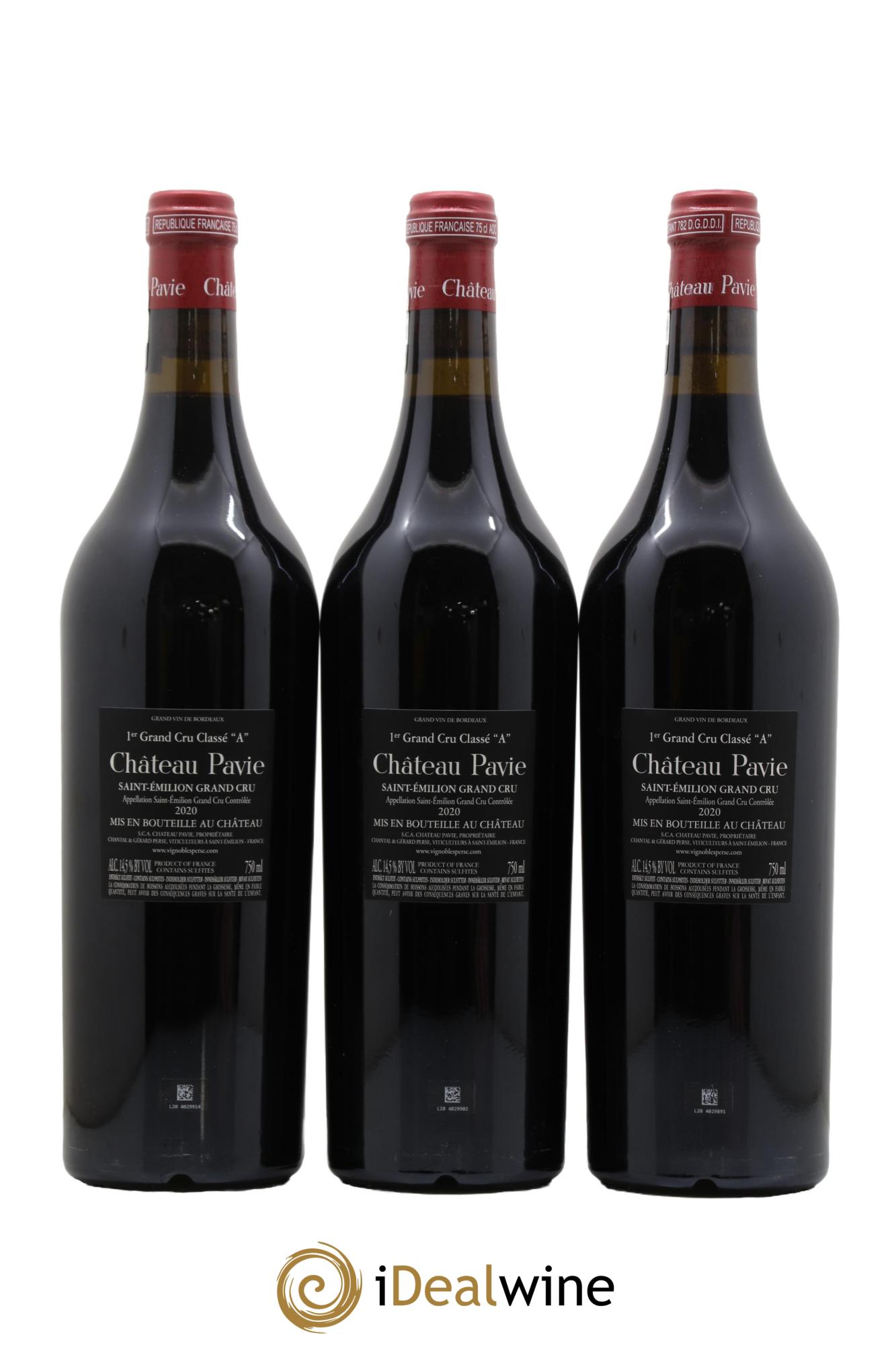 Château Pavie 1er Grand Cru Classé A  2020 - Posten von 6 Flaschen - 2