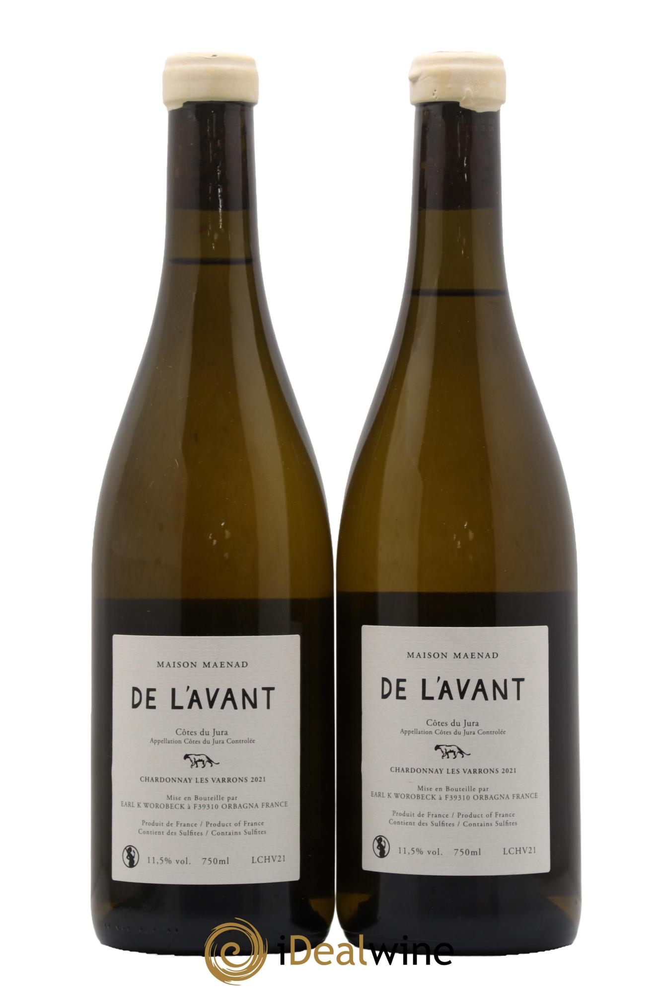 Côtes du Jura De l'Avant Les Varrons Katie Worobeck Maison Maenad 2021 - Lot de 2 bouteilles - 1