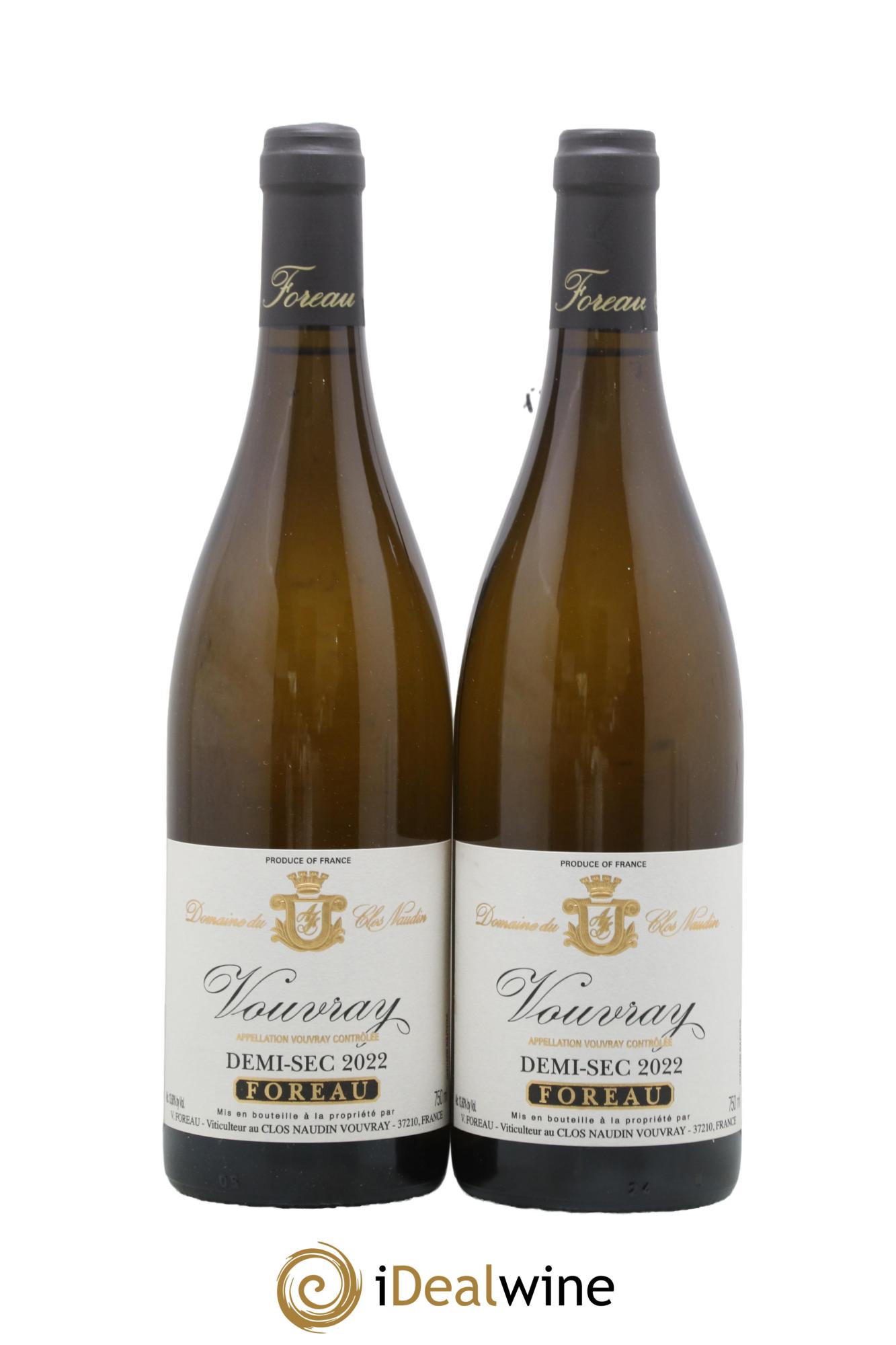 Vouvray Demi-Sec Clos Naudin - Philippe Foreau 2022 - Lotto di 2 bottiglie - 0