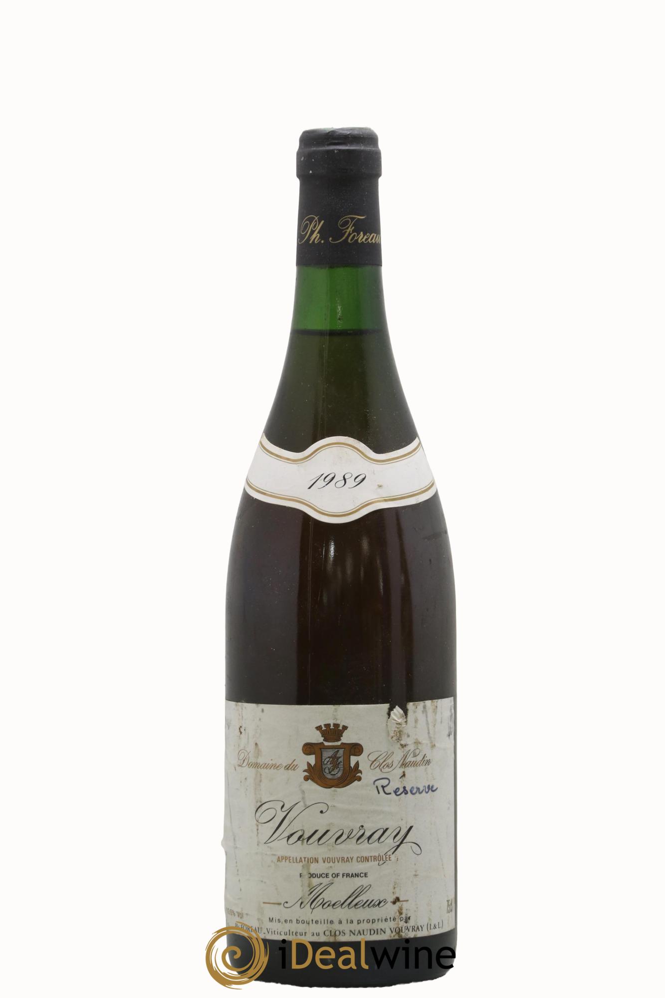Vouvray Moelleux Clos Naudin - Philippe Foreau 1989 - Lot de 1 bouteille - 0