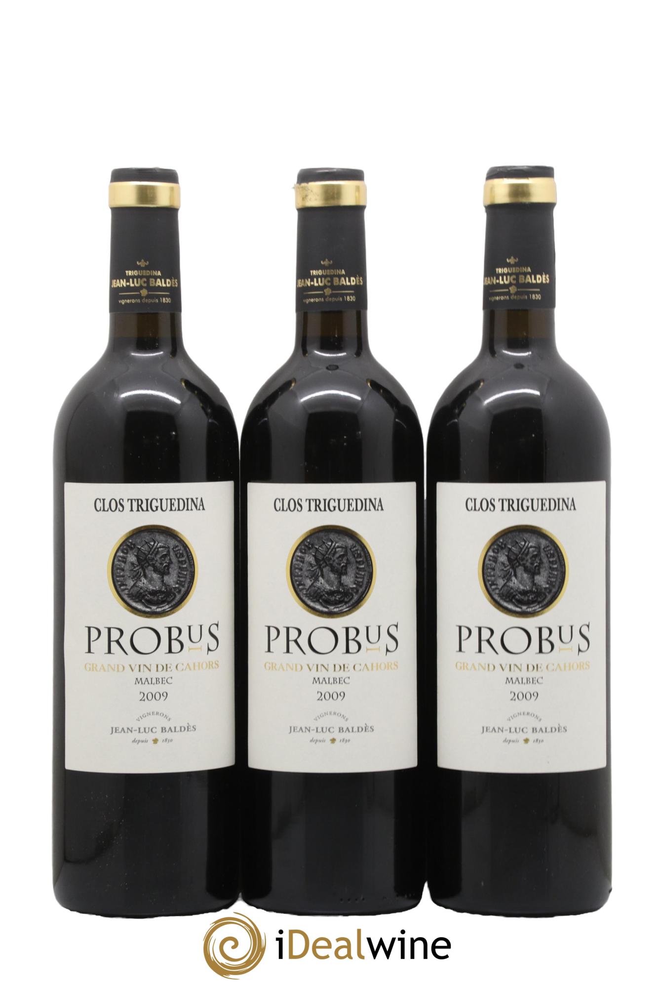 Cahors Clos Triguedina Probus Jean-Luc Baldès 2009 - Lot de 3 bouteilles - 0
