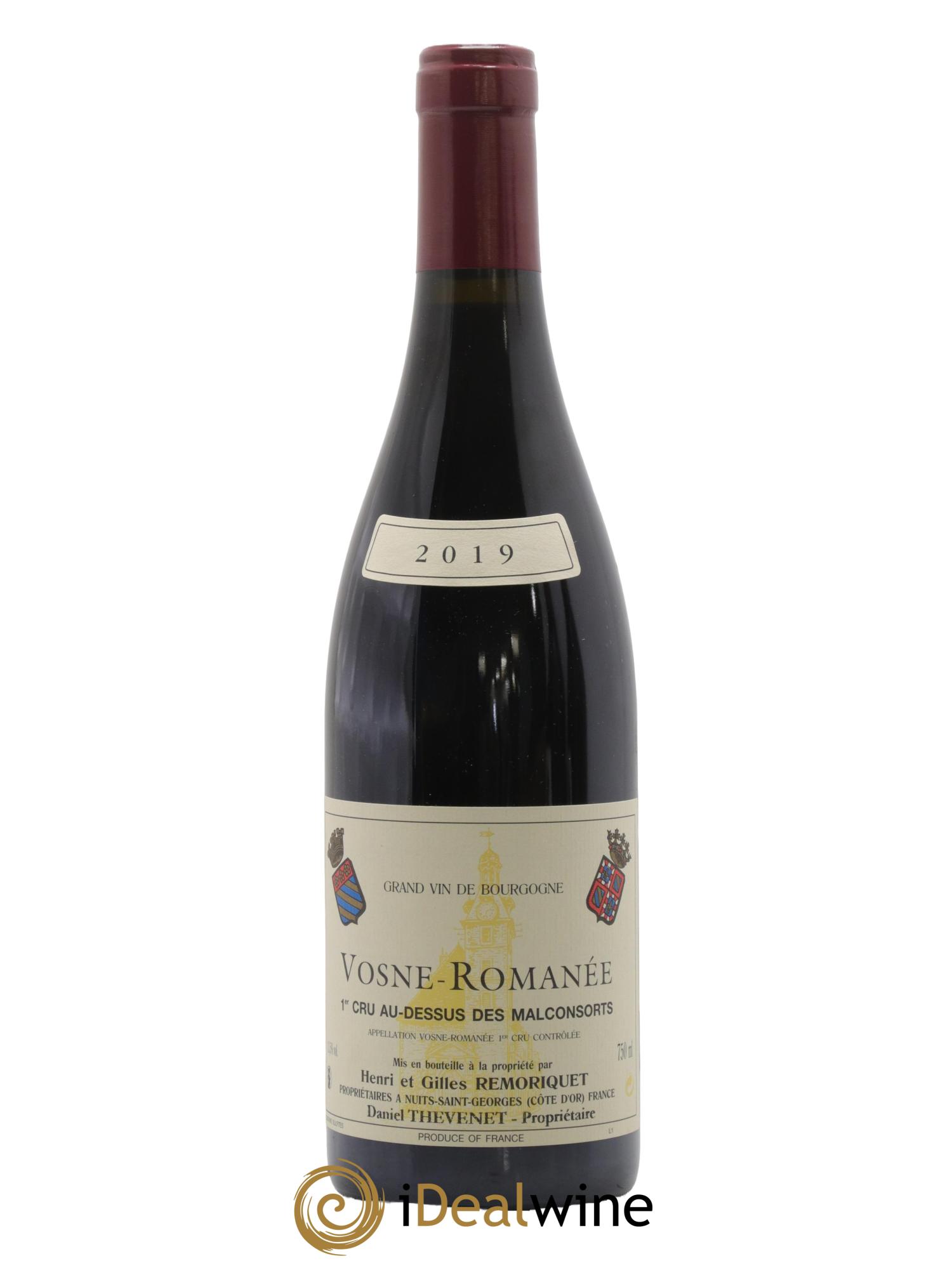 Vosne-Romanée 1er Cru Au Dessus des Malconsorts Gilles Remoriquet 2019 - Lot de 1 bouteille - 0