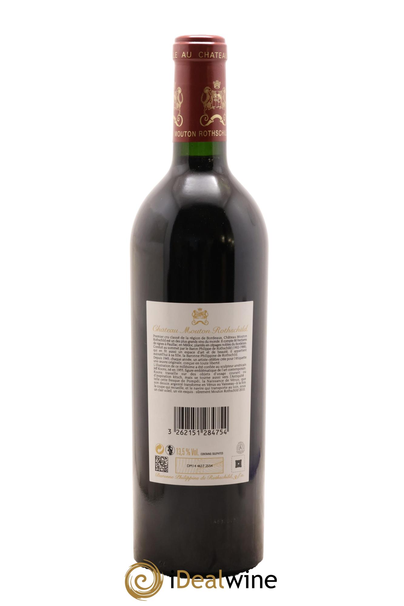 Château Mouton Rothschild 1er Grand Cru Classé 2010 - Lot de 1 bouteille - 1