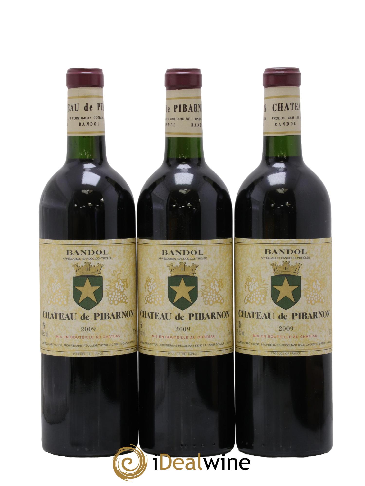 Bandol Château de Pibarnon Comte de Saint-Victor 2009 - Lot de 3 bouteilles - 0
