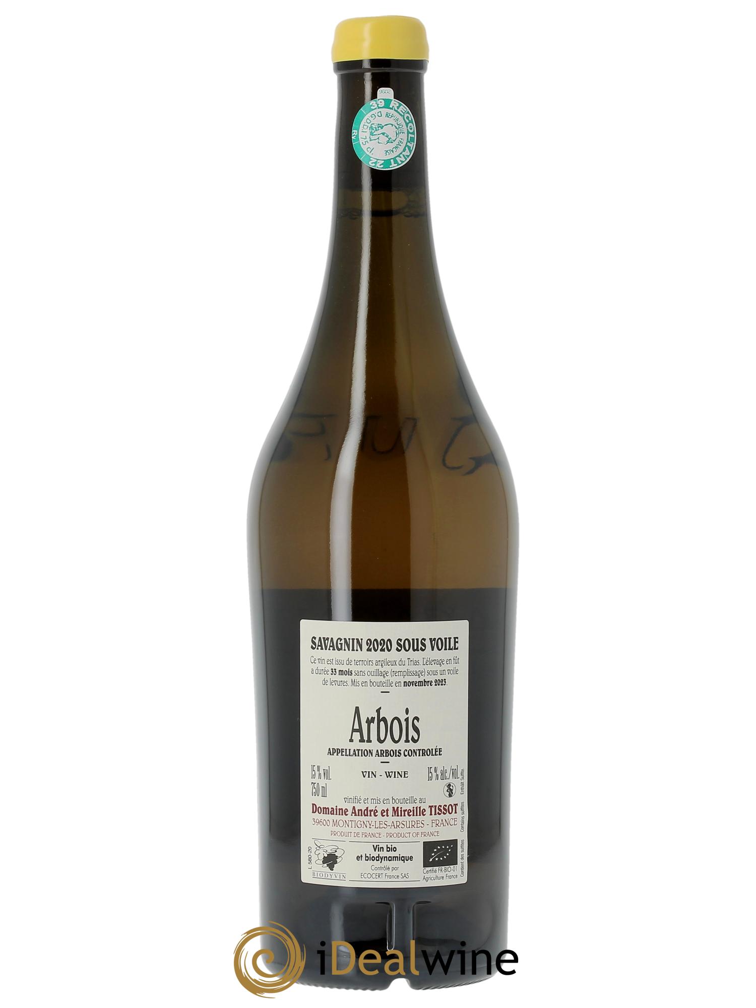 Arbois Savagnin Sous Voile André Tissot  2020 - Lot de 1 bouteille - 1