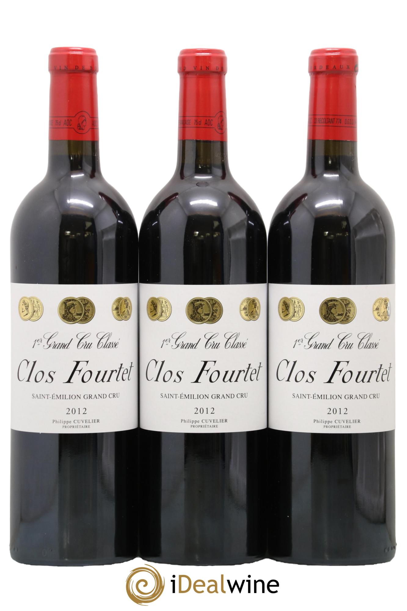 Clos Fourtet 1er Grand Cru Classé B 2012 - Lot de 3 bouteilles - 0