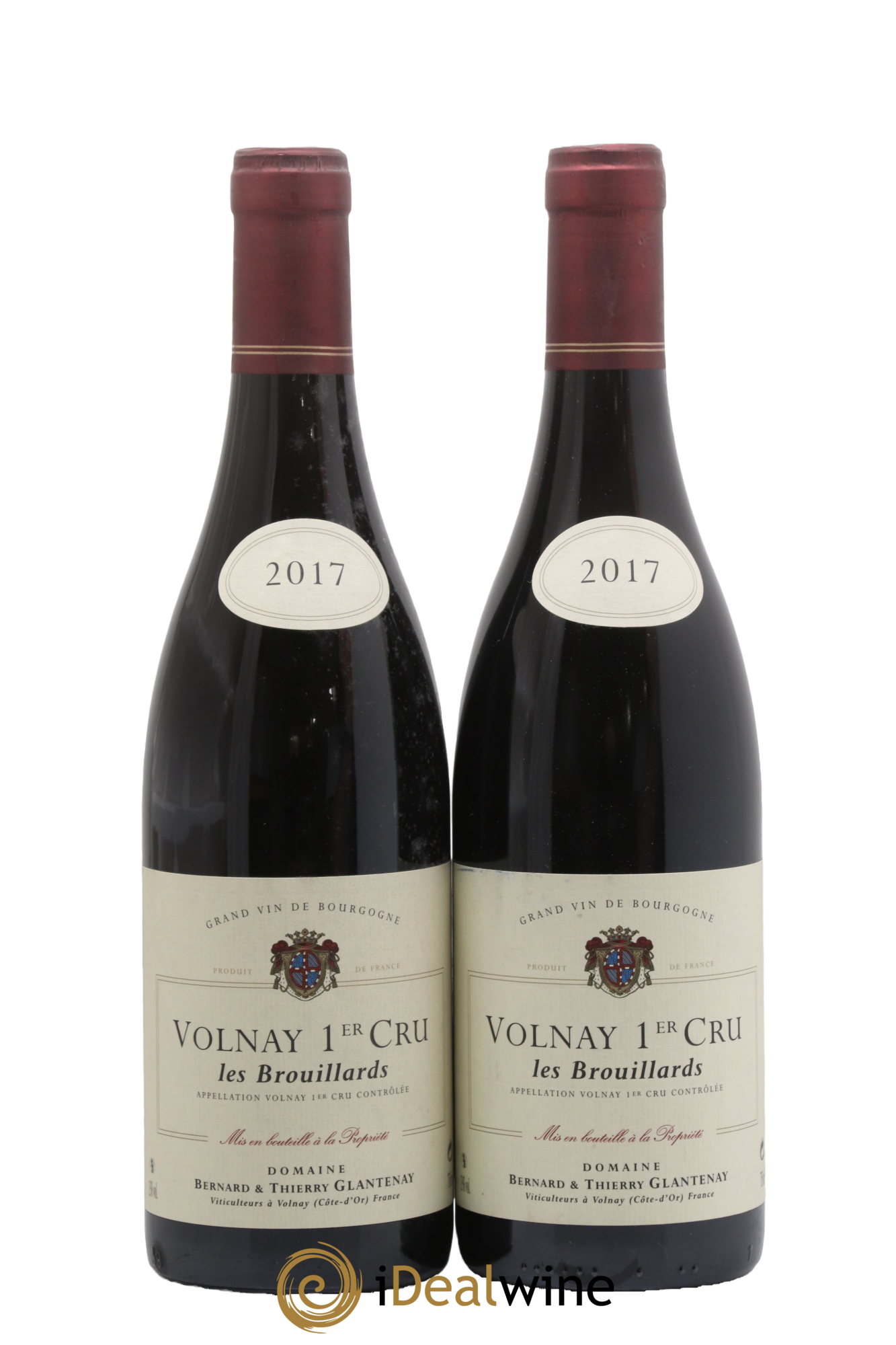 Volnay 1er Cru Les Brouillards Bernard et Thierry Glantenay (Domaine) 2017 - Lotto di 2 bottiglie - 0